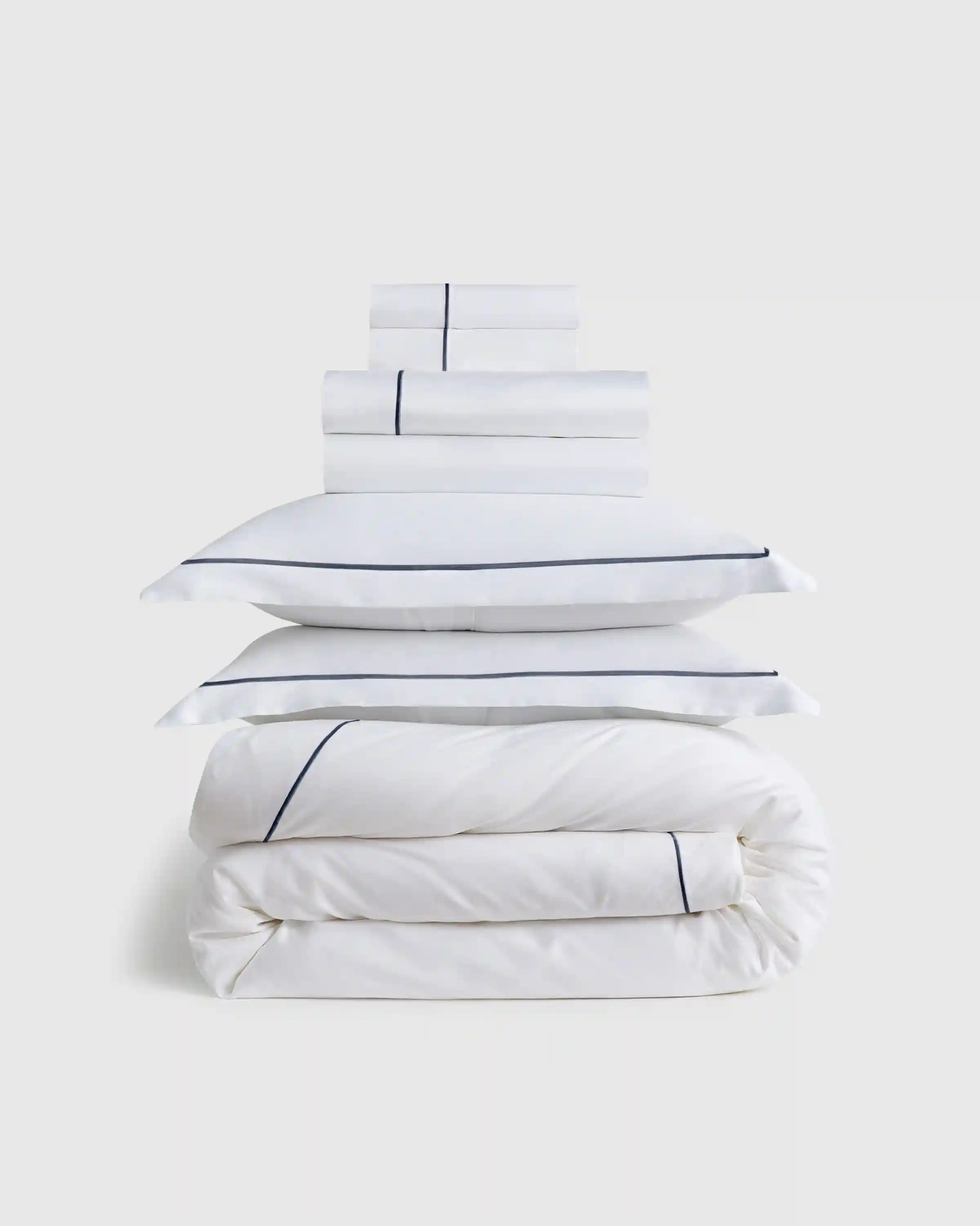 Signature Giza Cotton Sateen Embroidered Deluxe Bedding Bundle
