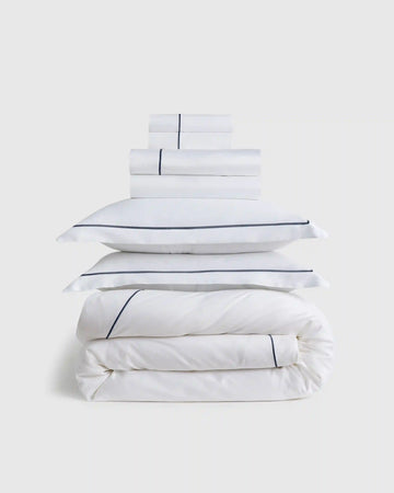 Signature Giza Cotton Sateen Embroidered Deluxe Bedding Bundle