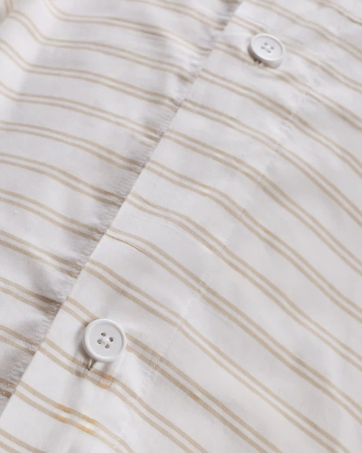 Organic Crisp Percale Double Stripe Duvet Cover Set