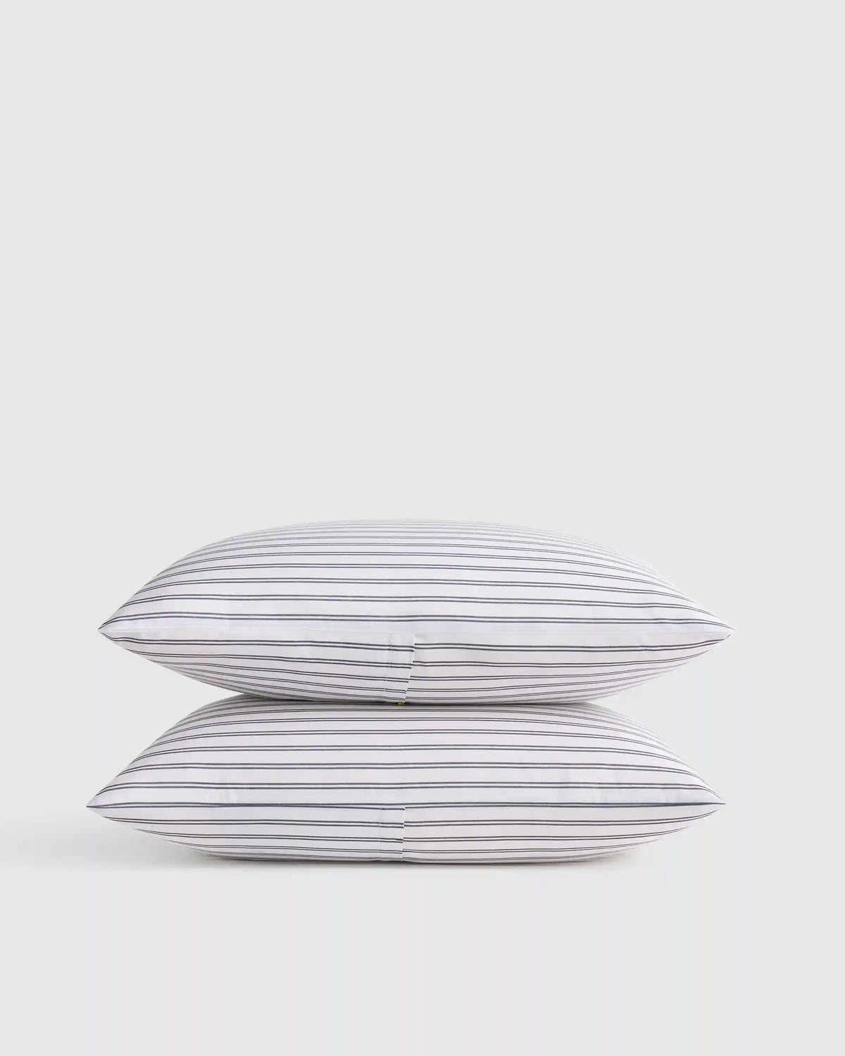 Organic Crisp Percale Double Stripe Sham Set