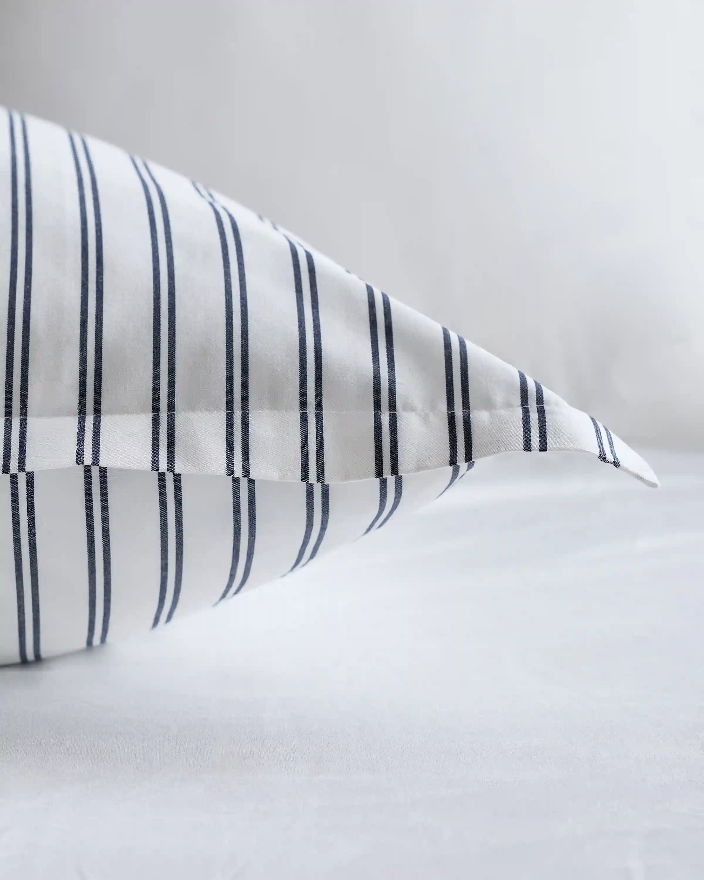 Organic Crisp Percale Double Stripe Euro Sham