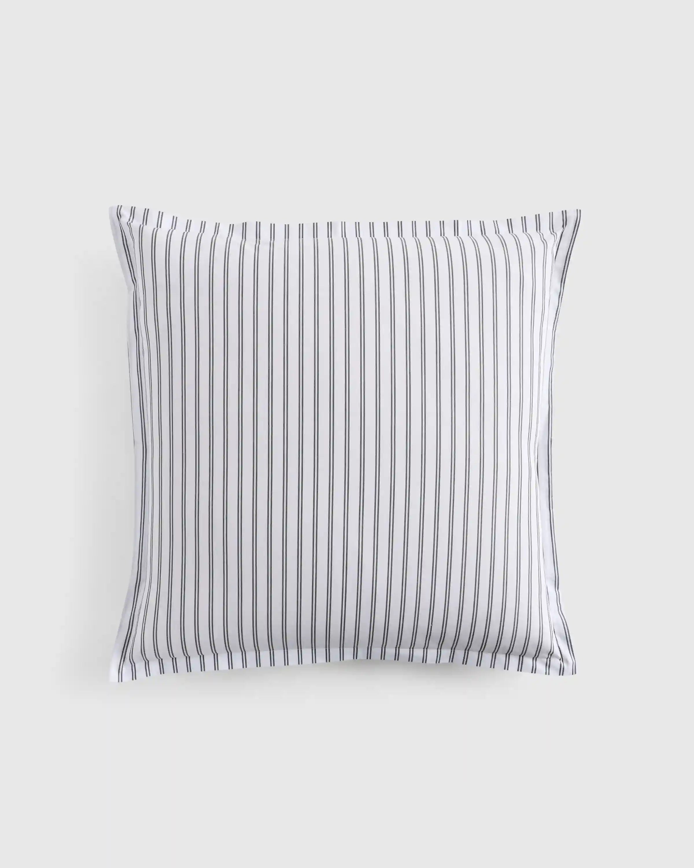 Organic Crisp Percale Double Stripe Euro Sham
