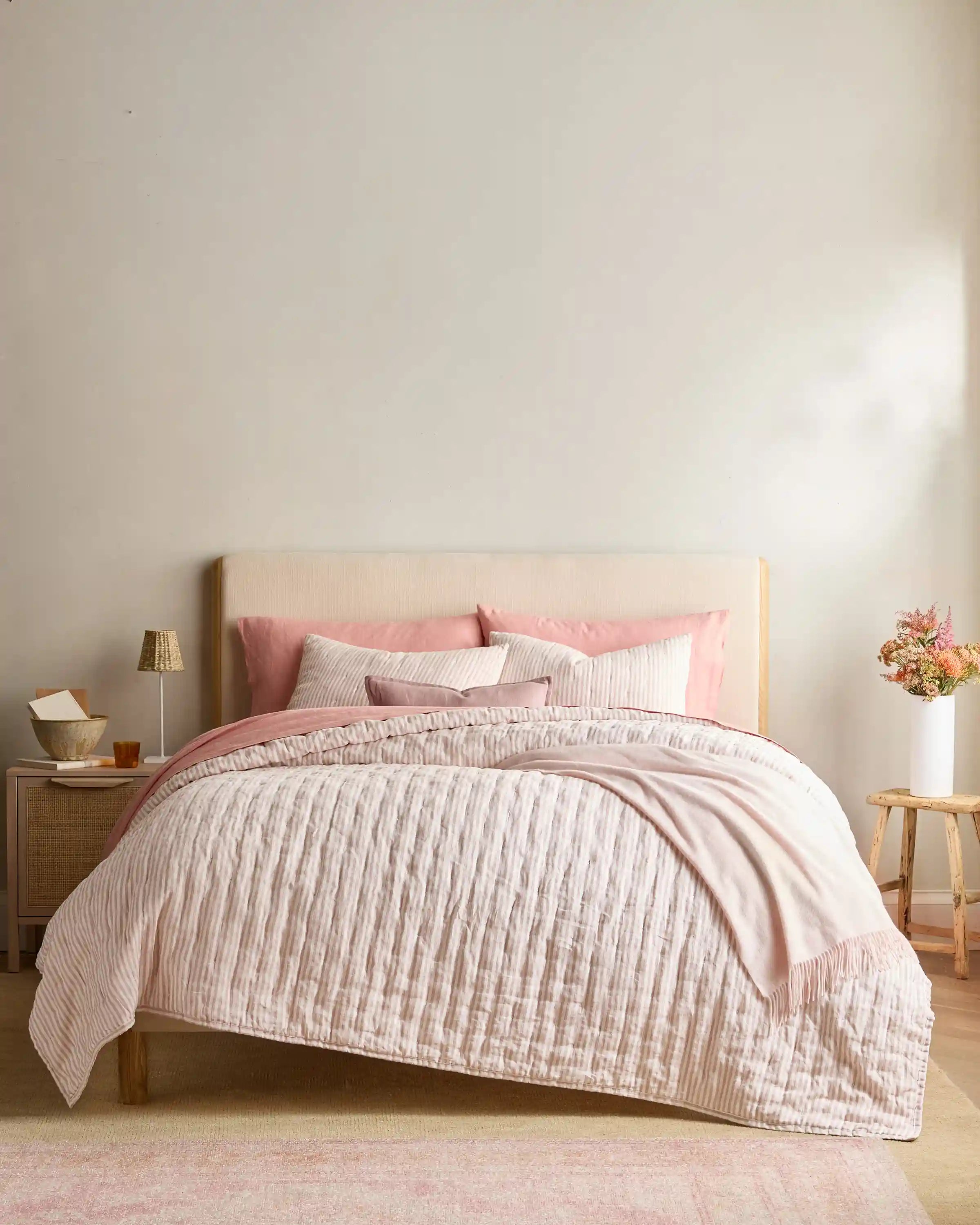 European Linen Patterned Quilt