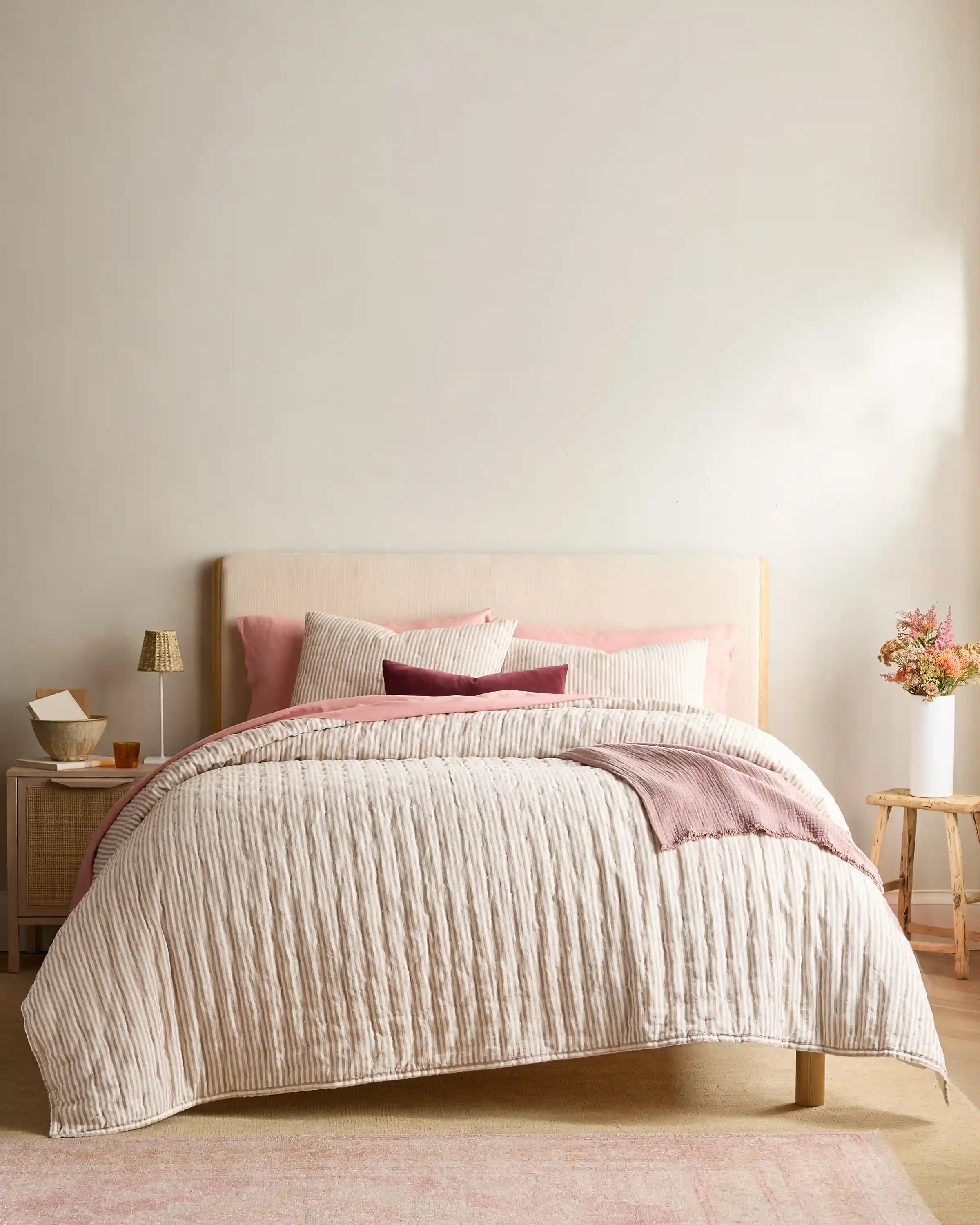 European Linen Patterned Quilt