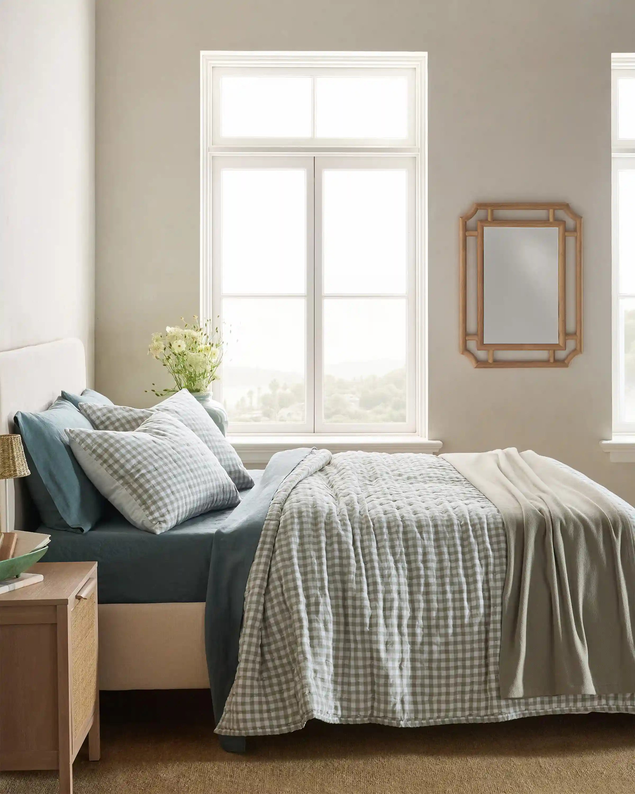 European Linen Patterned Quilt