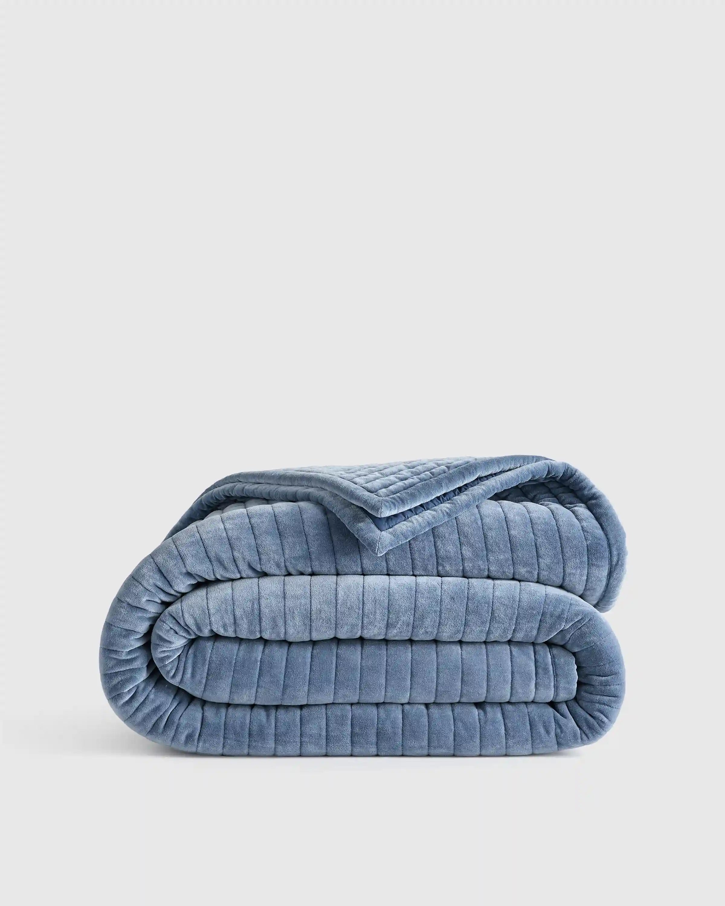 Cotton Velvet Horizontal Channel Quilt