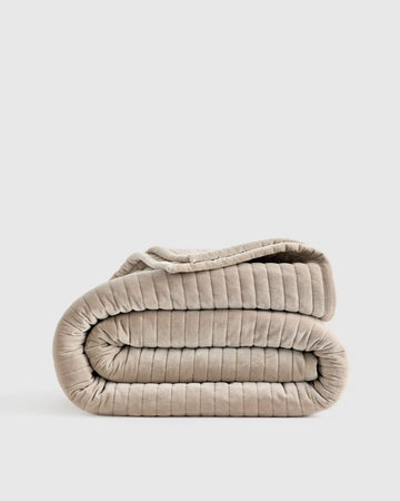 Cotton Velvet Horizontal Channel Quilt