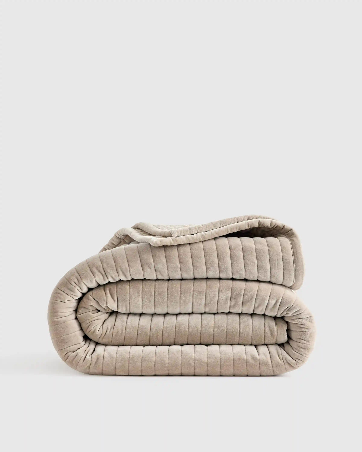 Cotton Velvet Horizontal Channel Quilt