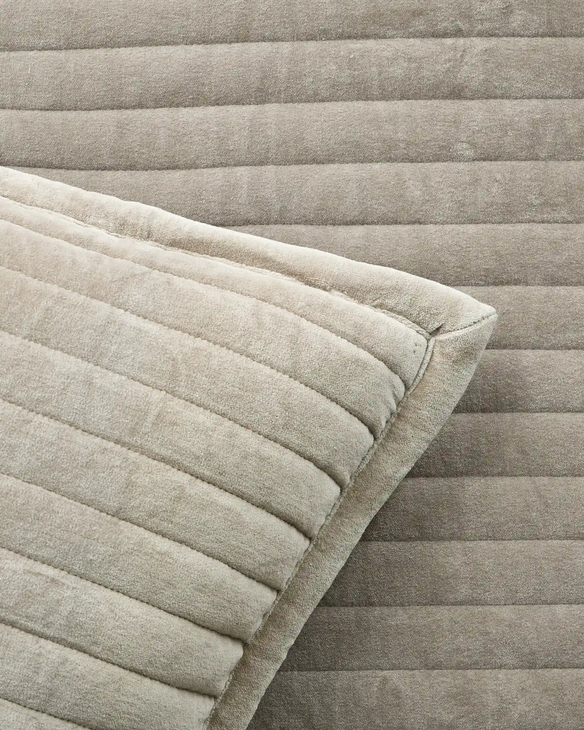 Cotton Velvet Wide Channel Quilted Sham Set