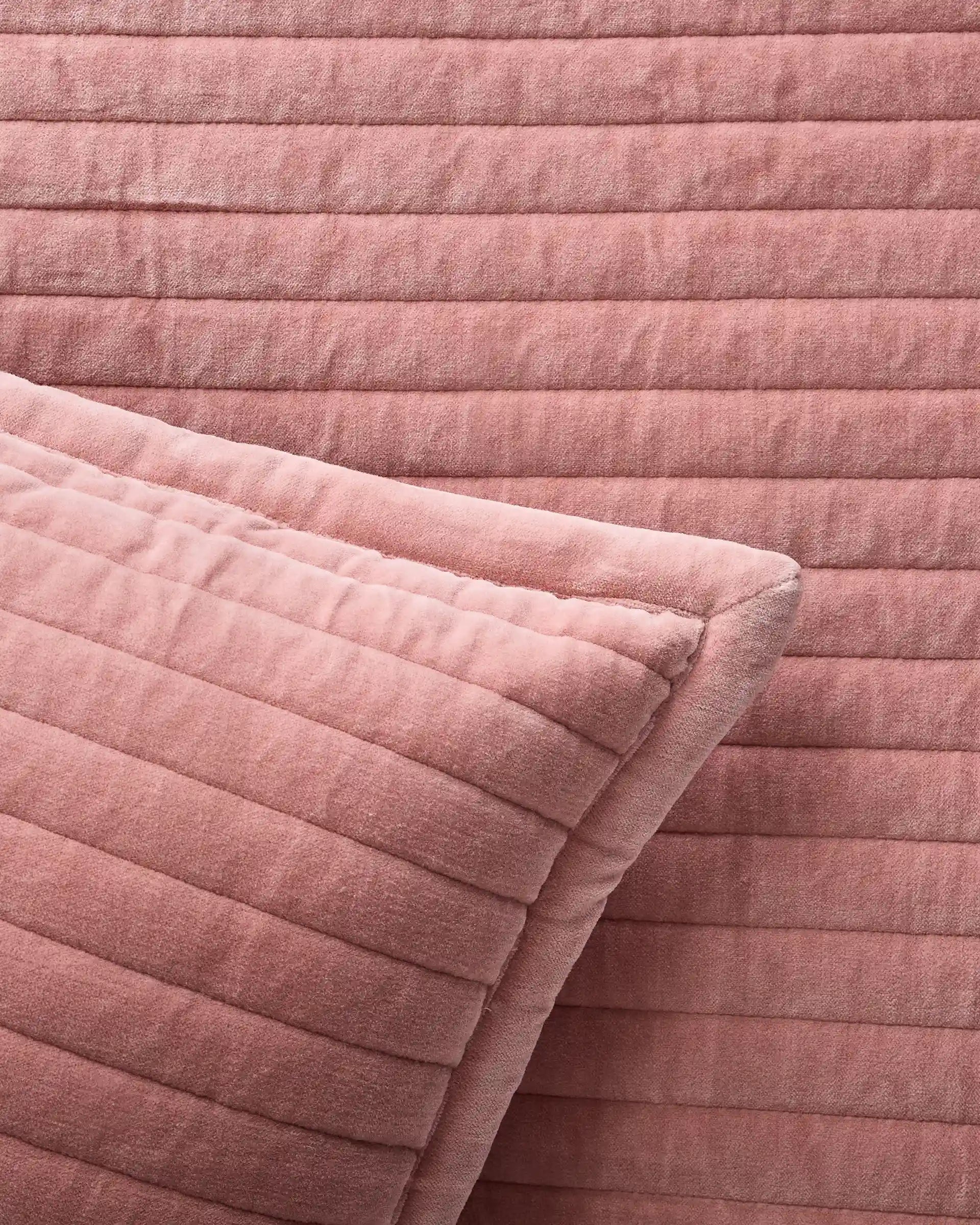 Cotton Velvet Horizontal Channel Quilt Set