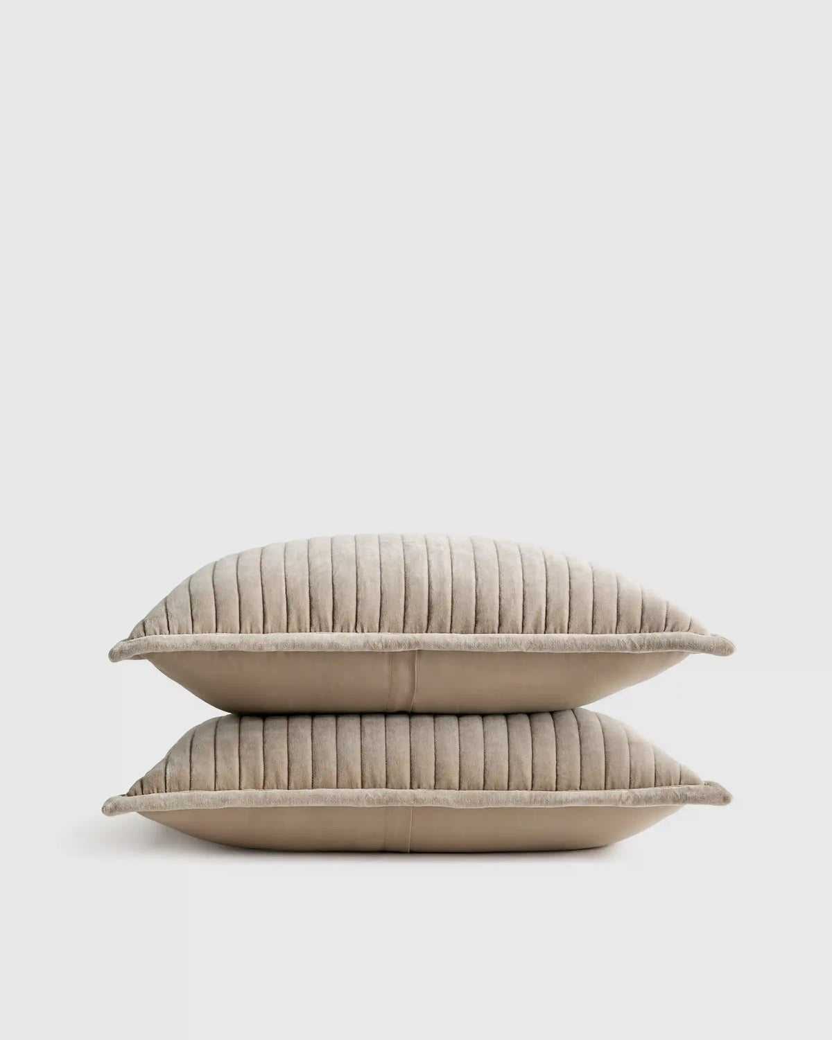 Cotton Velvet Wide Channel Quilted Sham Set