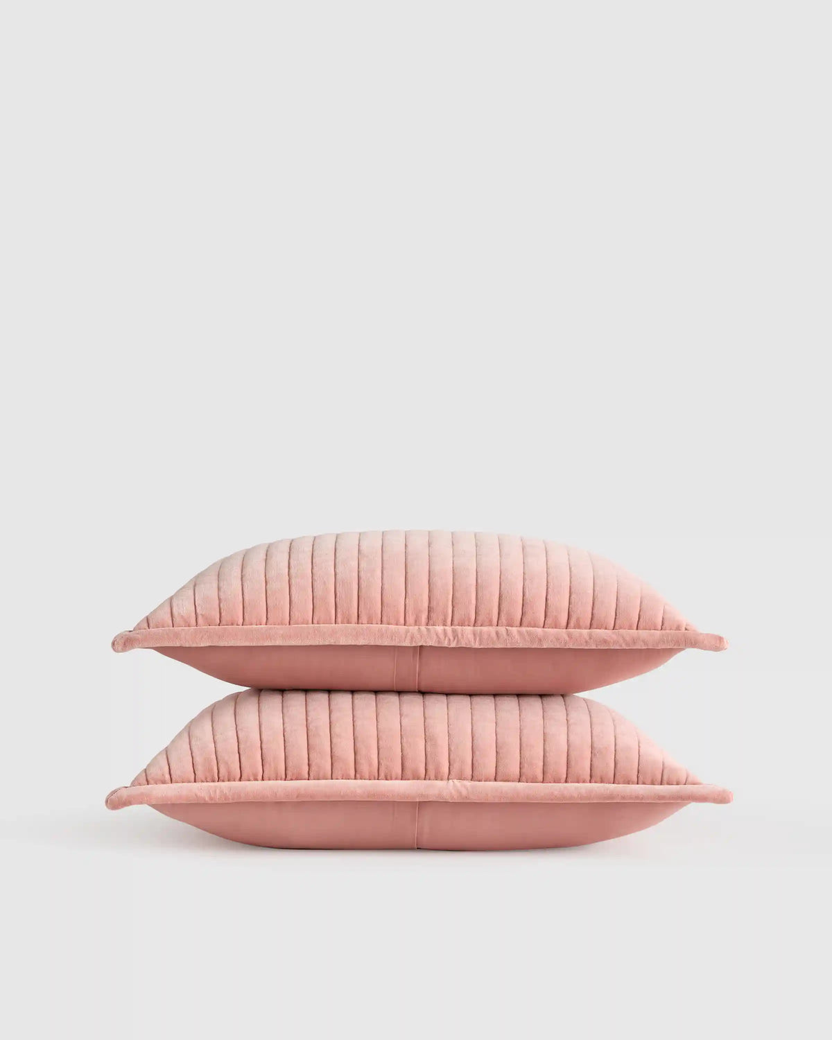 Cotton Velvet Wide Channel Quilted Sham Set