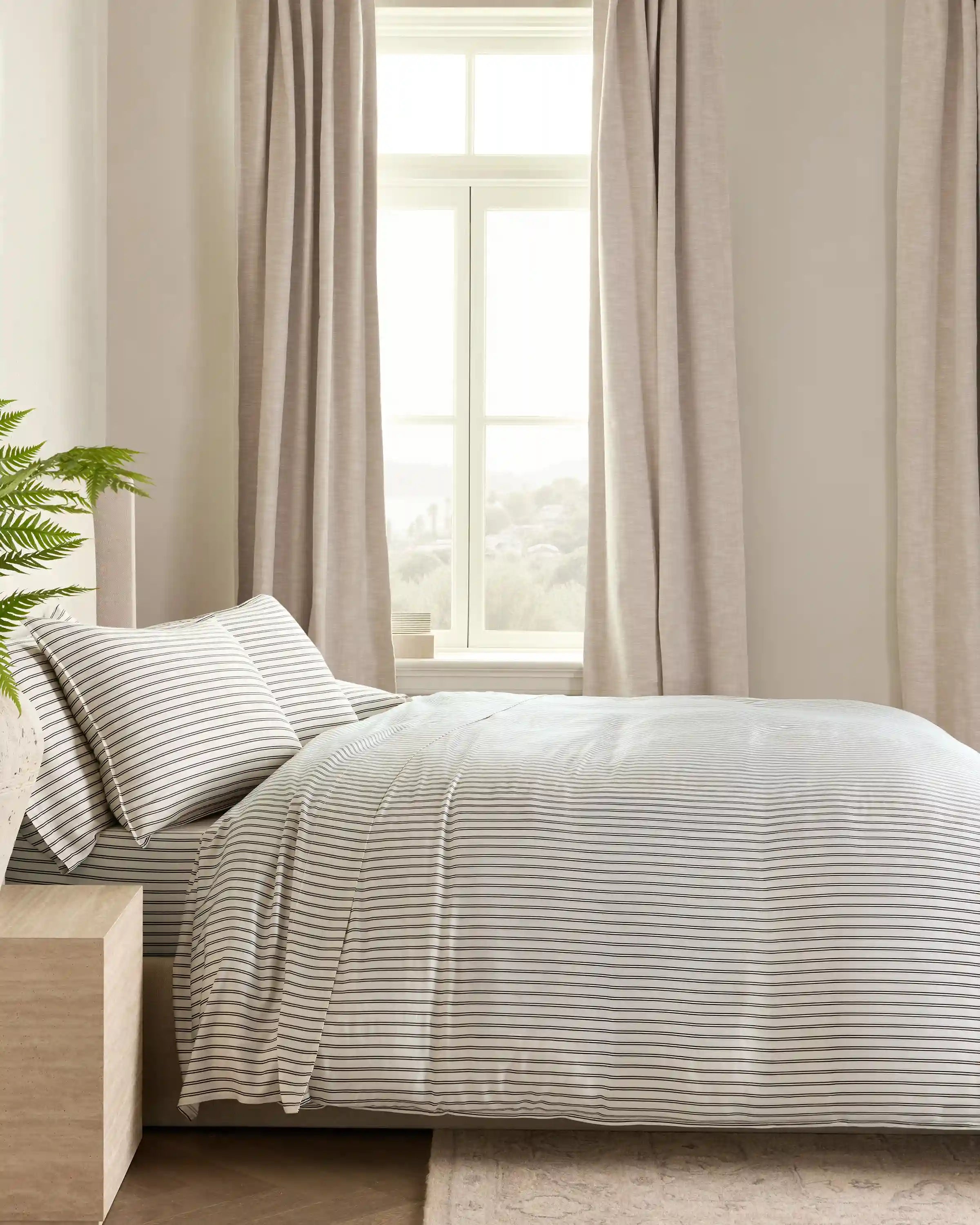 Bamboo Stripe Duvet Cover Set