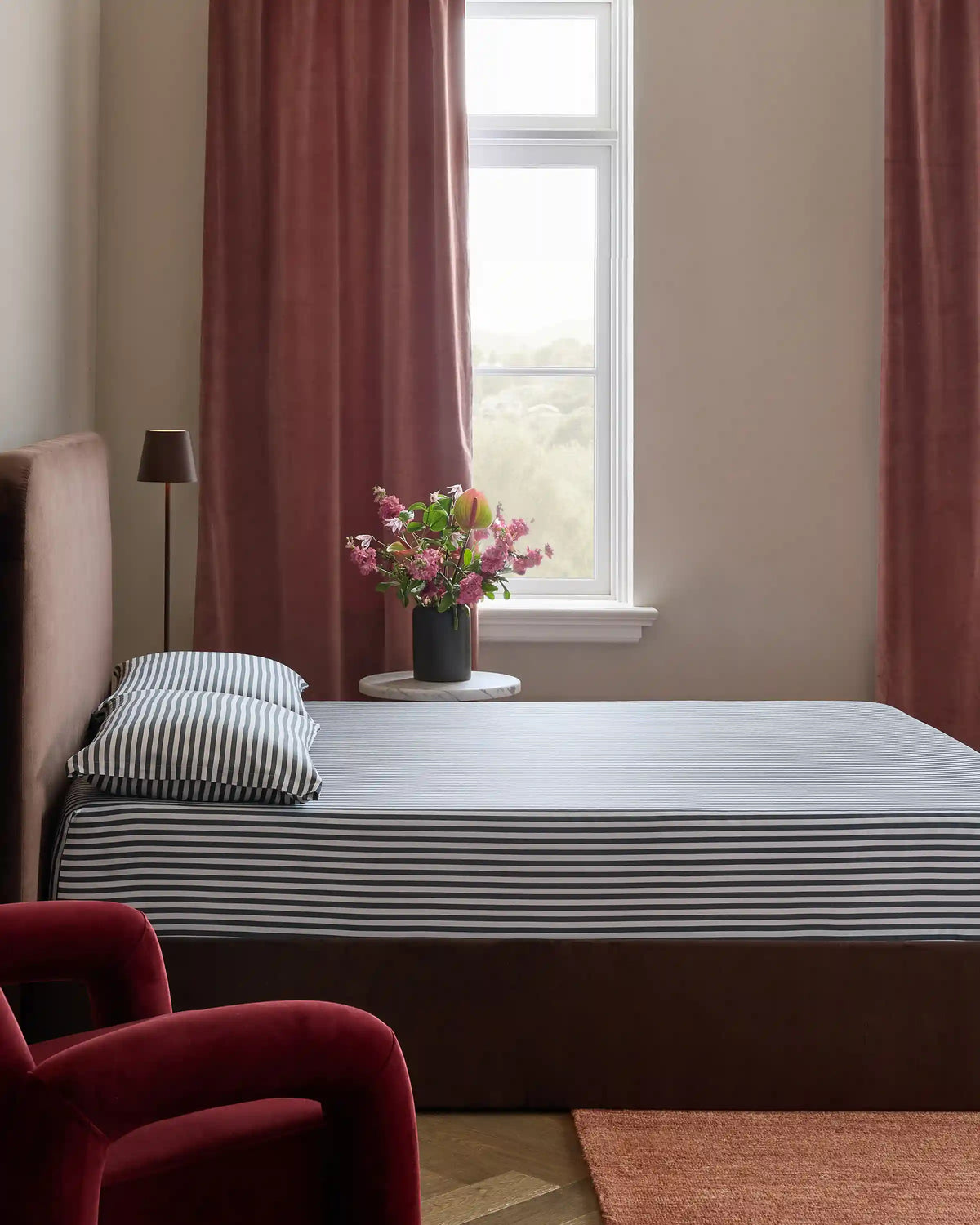 Bamboo Stripe Fitted Sheet Set