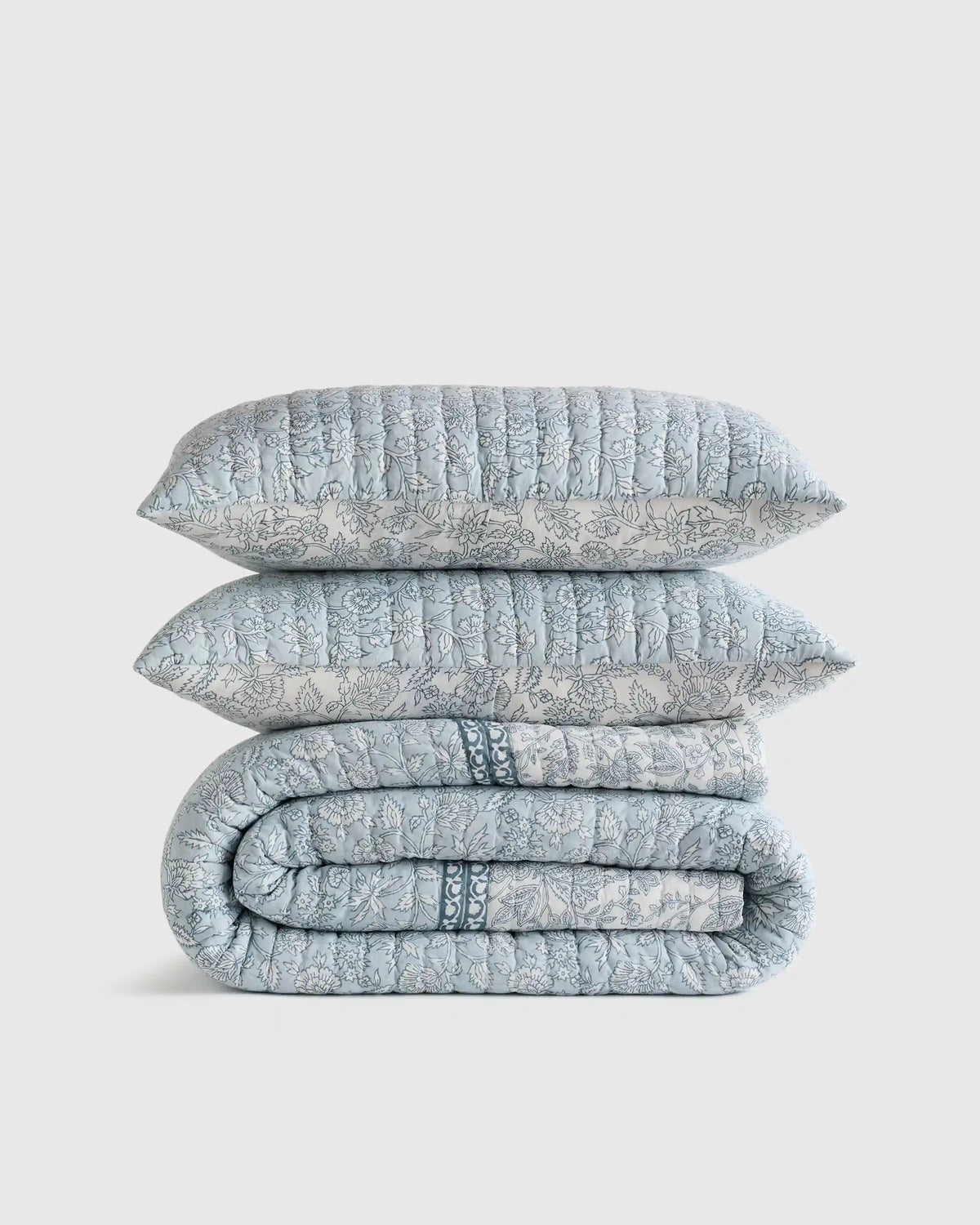 Organic Cotton Block Print Quilt Set