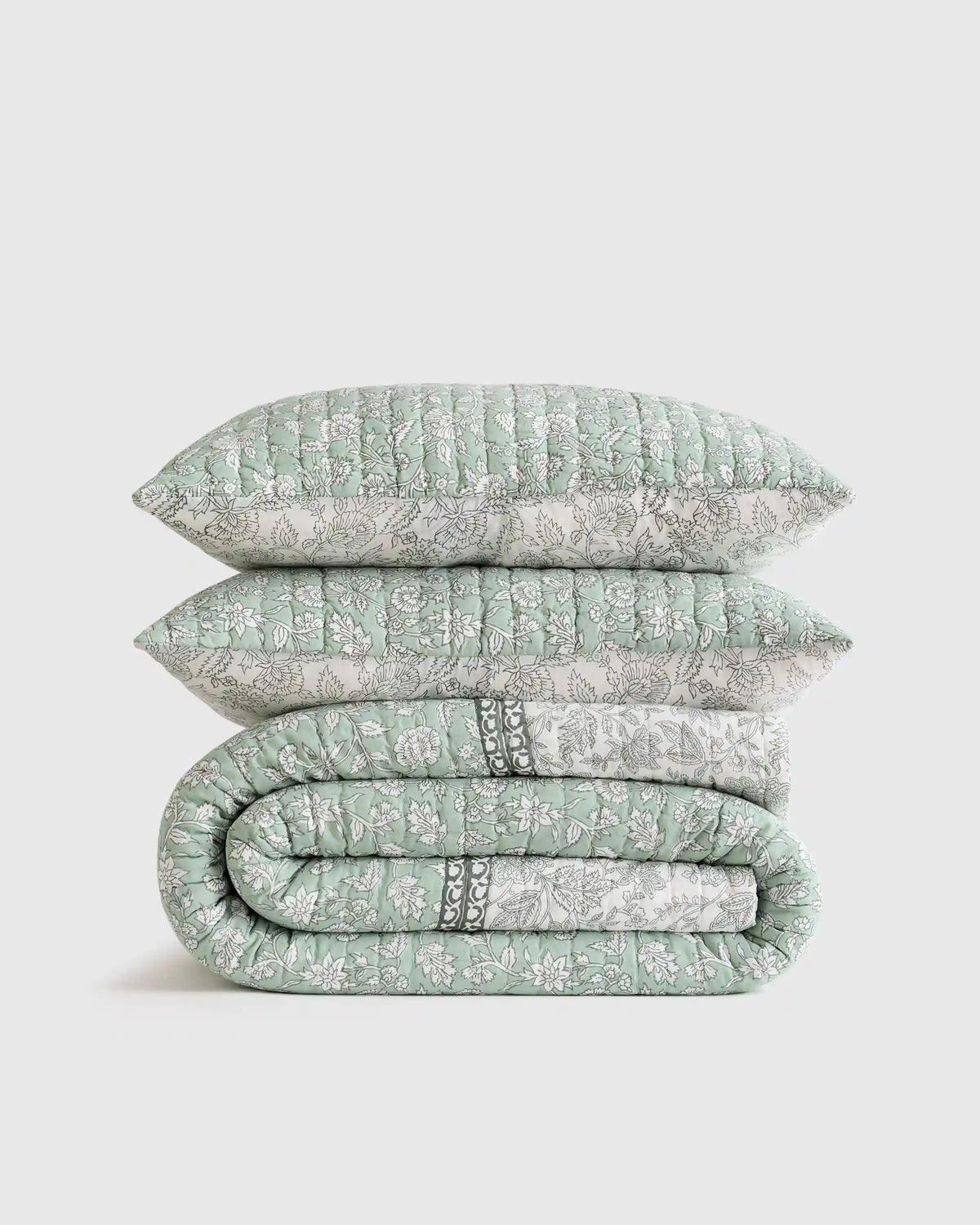 Organic Cotton Block Print Quilt Set