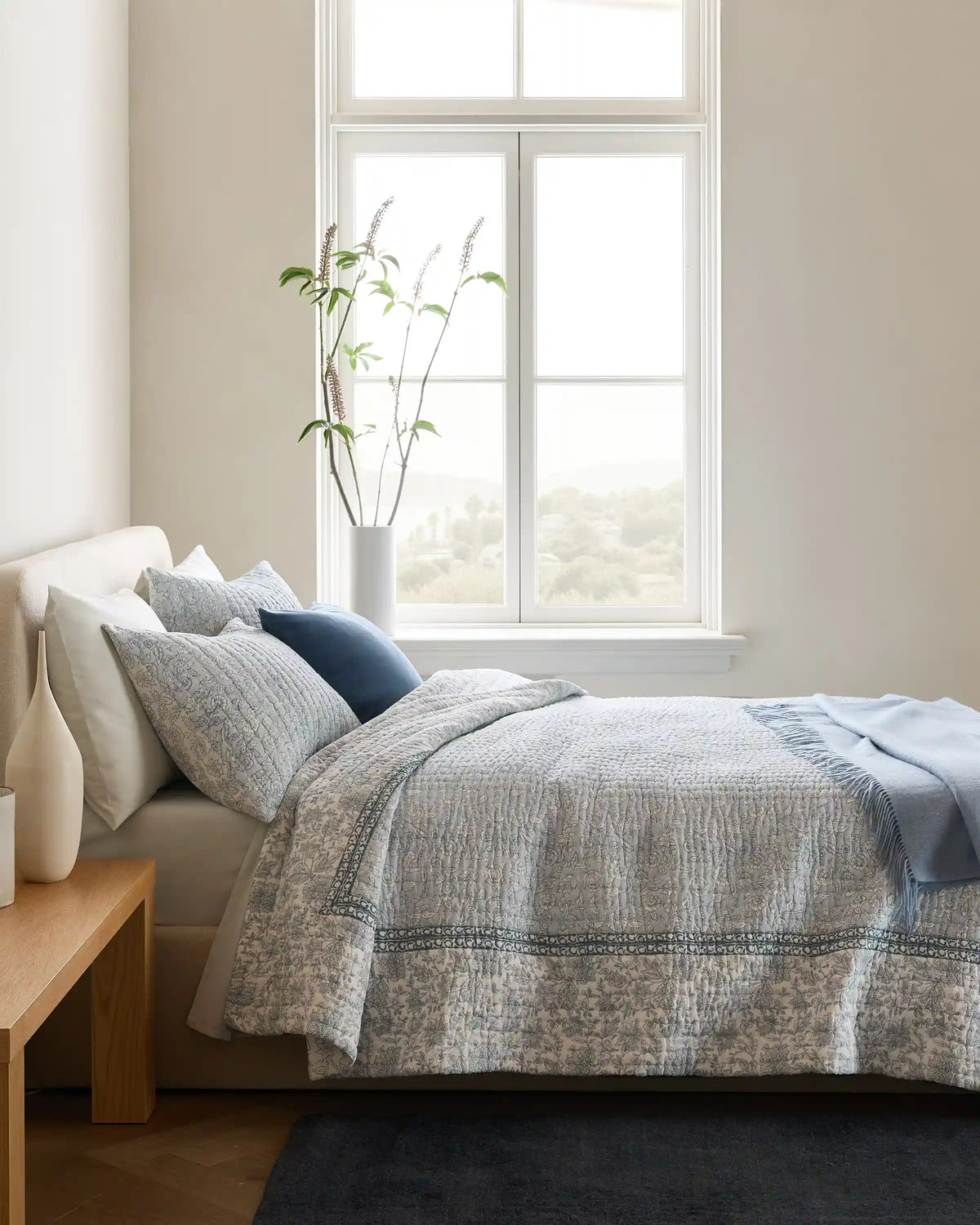 Organic Cotton Block Print Quilt Set