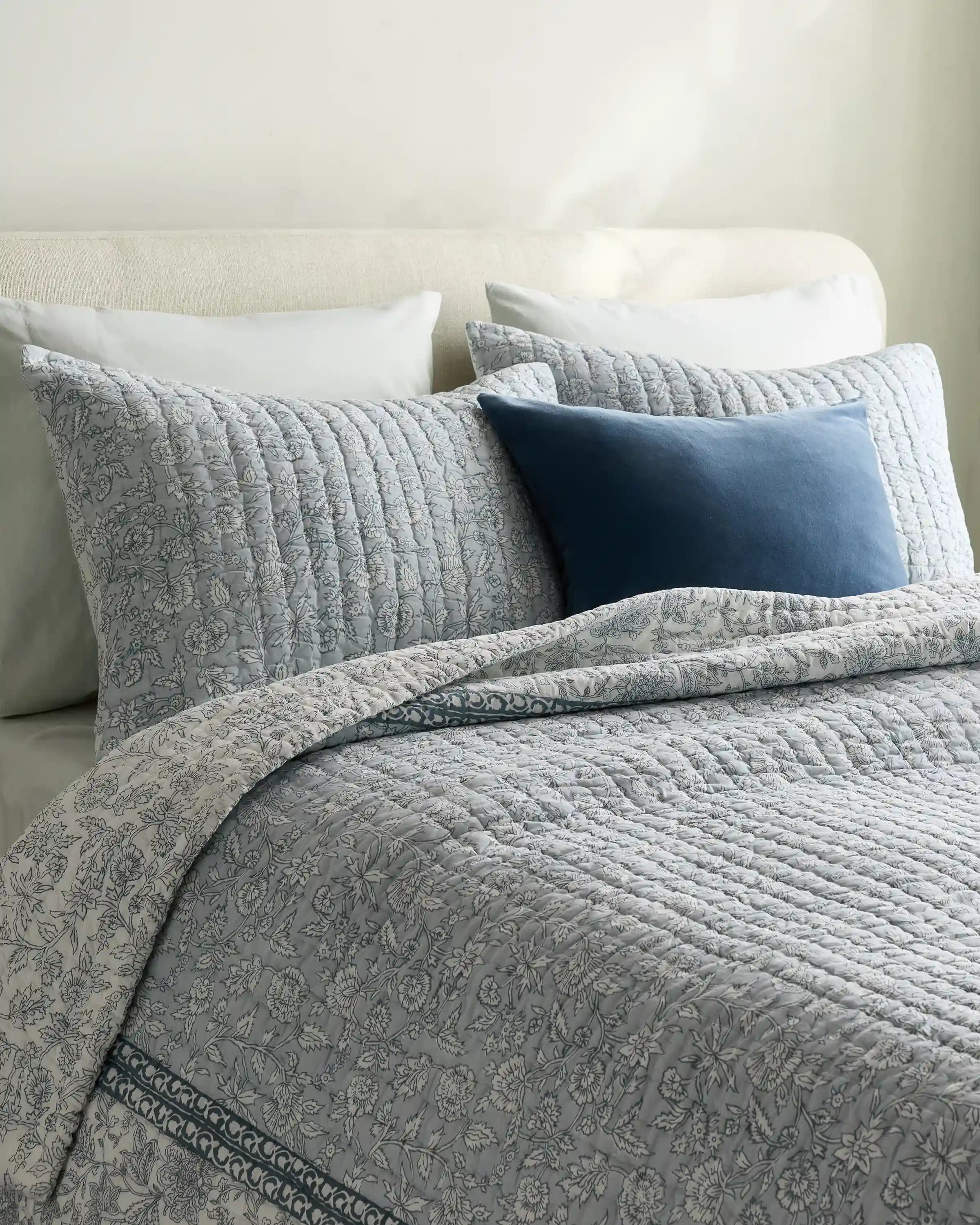 Organic Cotton Block Print Quilt Set