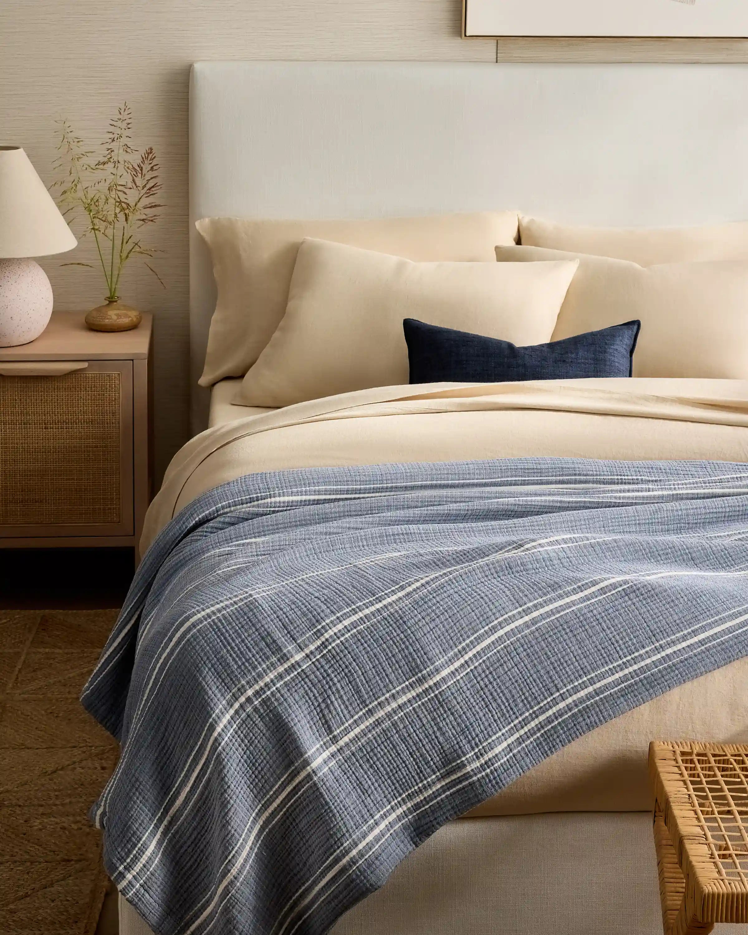 Organic Cotton Gauze Stripe Blanket