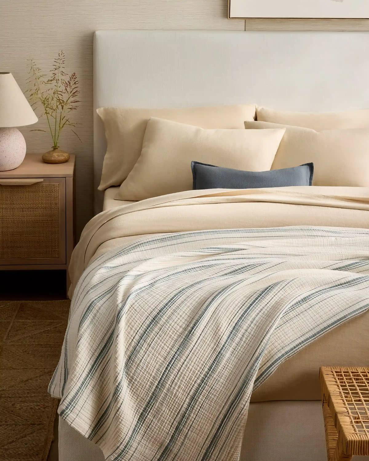 Organic Cotton Gauze Stripe Blanket