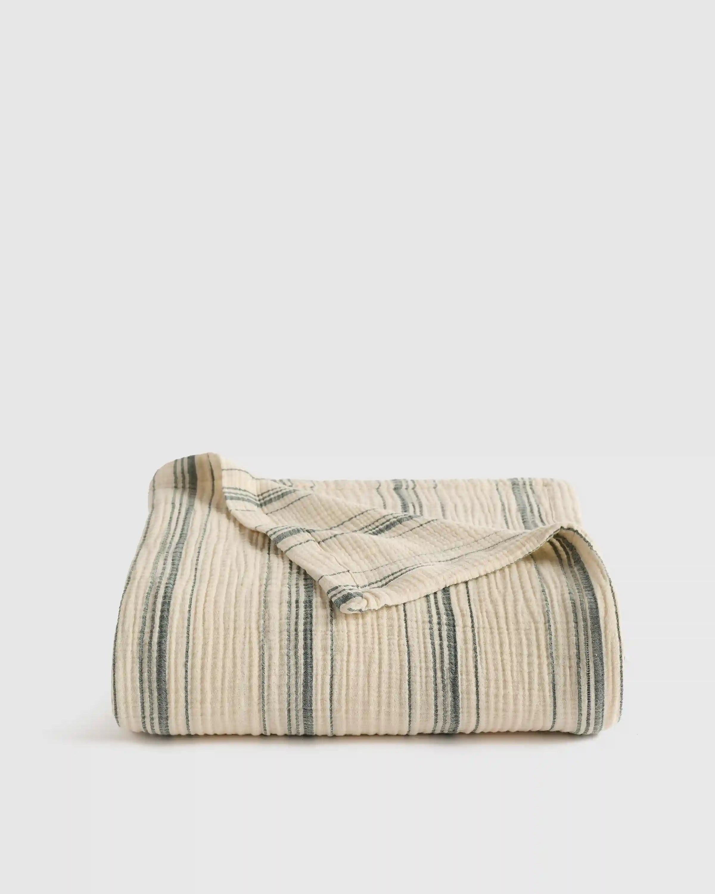 Organic Cotton Gauze Stripe Blanket