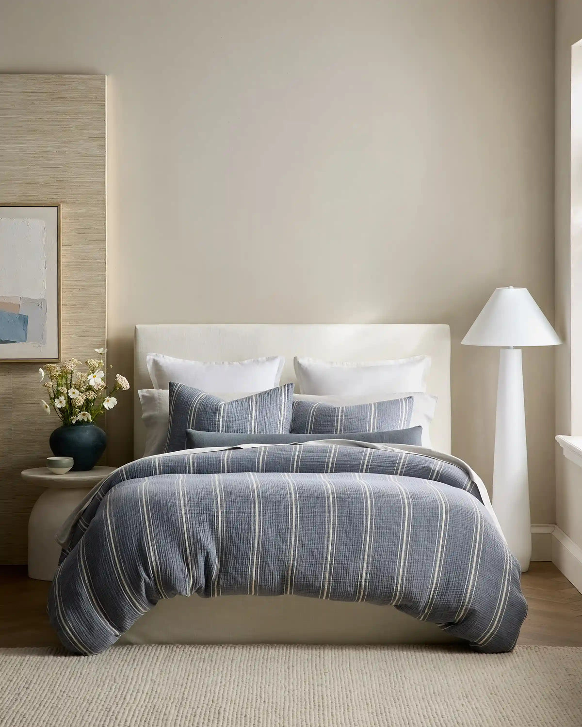 Organic Cotton Gauze Stripe Duvet Cover