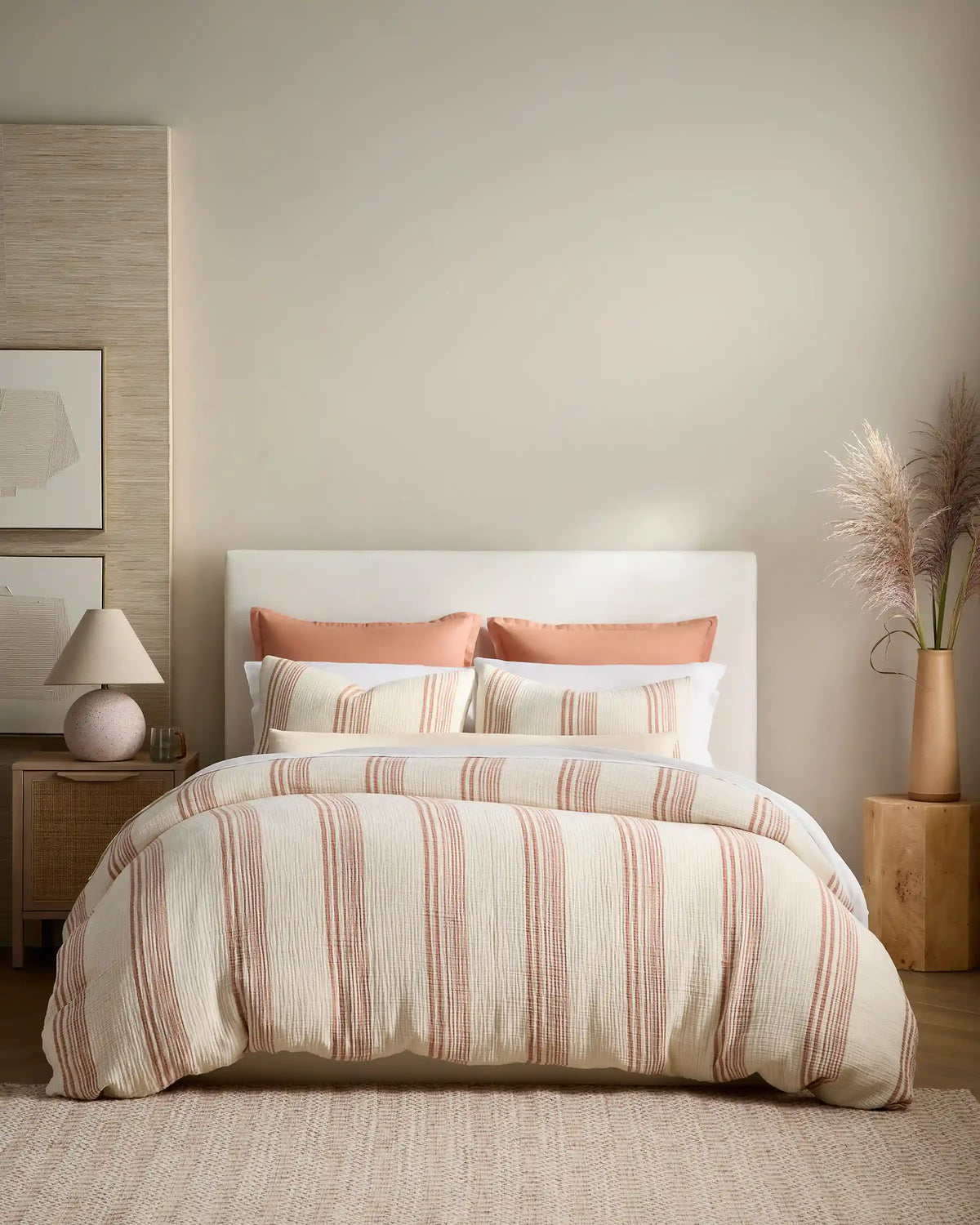 Organic Cotton Gauze Stripe Sham Set