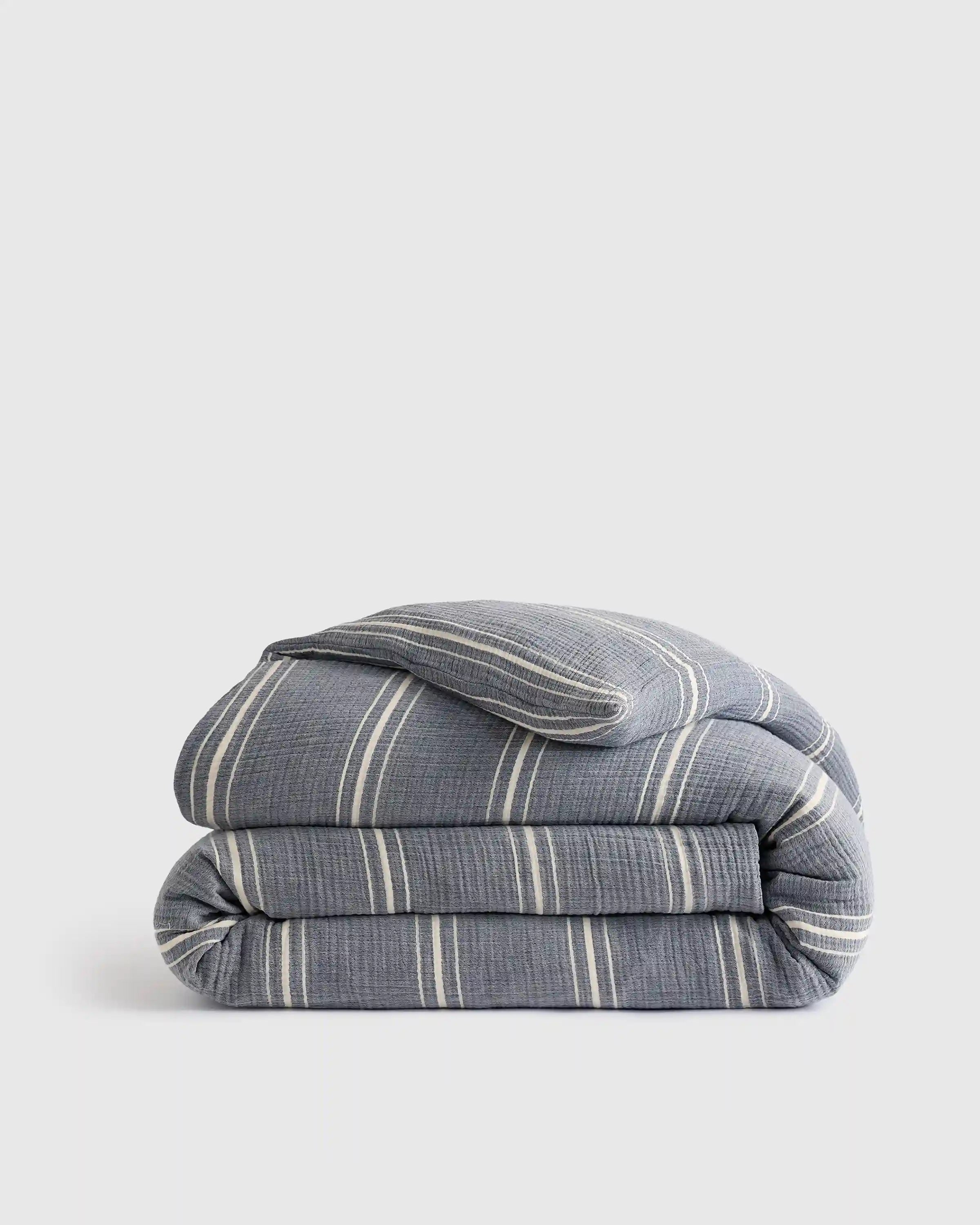 Organic Cotton Gauze Stripe Duvet Cover
