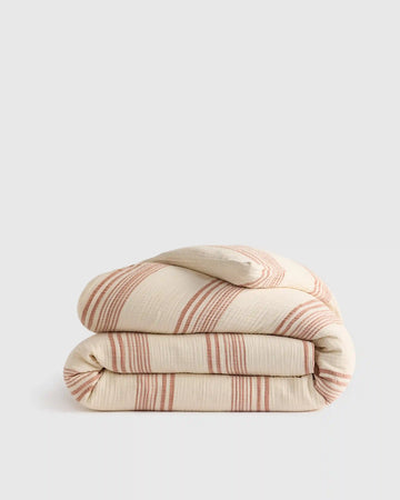 Organic Cotton Gauze Stripe Duvet Cover