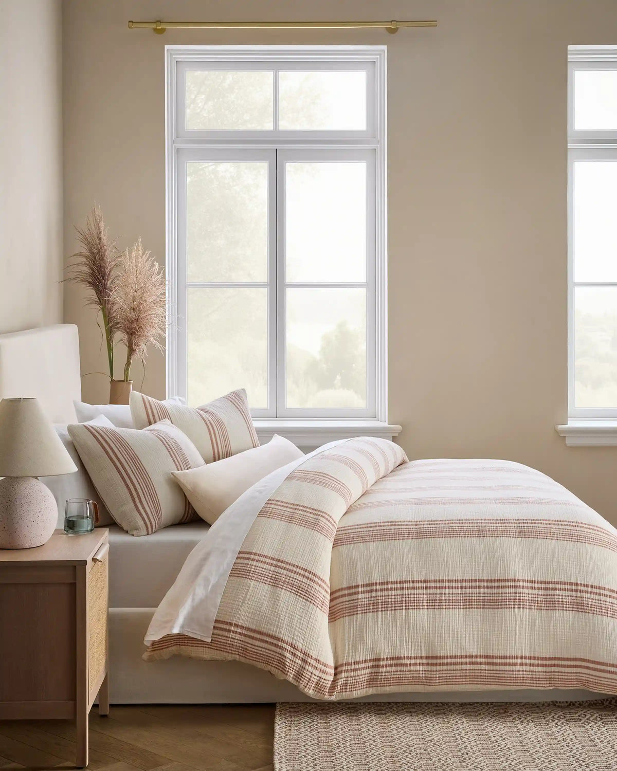 Organic Cotton Gauze Stripe Duvet Cover
