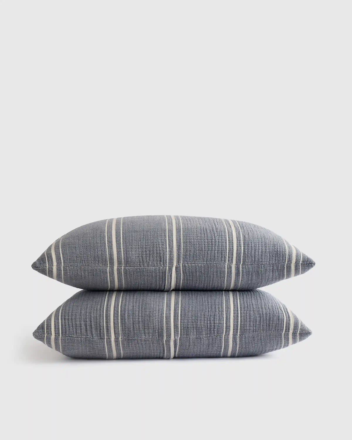 Organic Cotton Gauze Stripe Sham Set