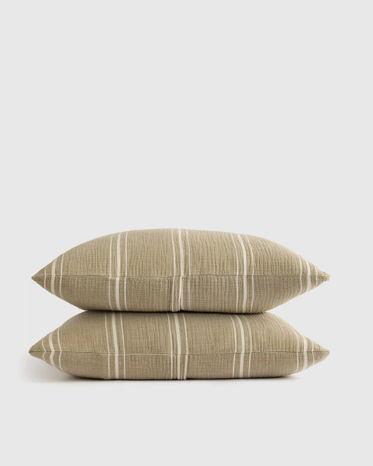 Organic Cotton Gauze Stripe Sham Set