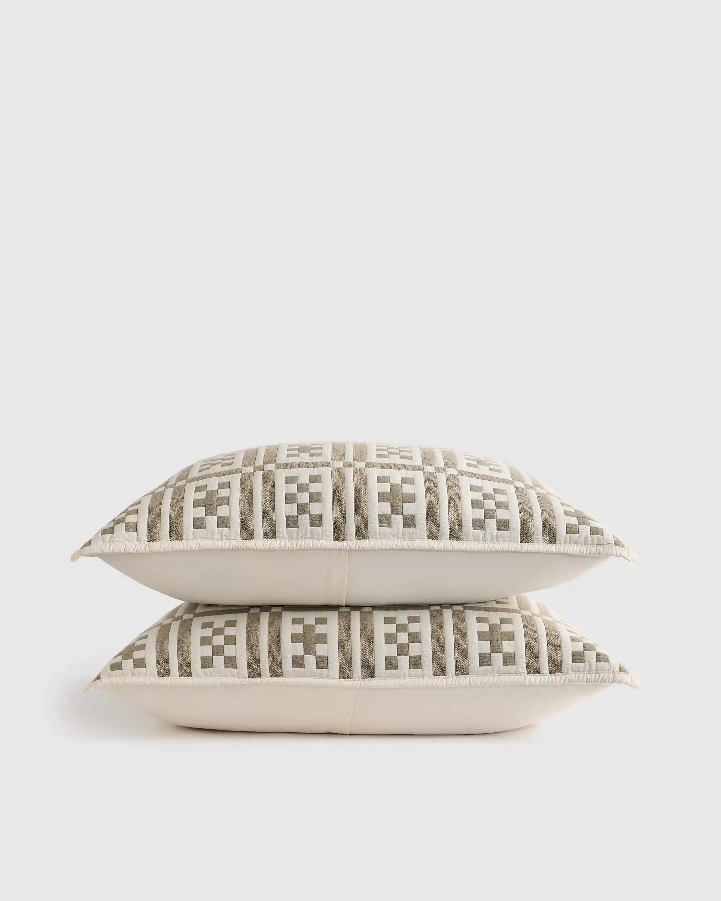 Organic Cotton Jacquard Geo Sham Set
