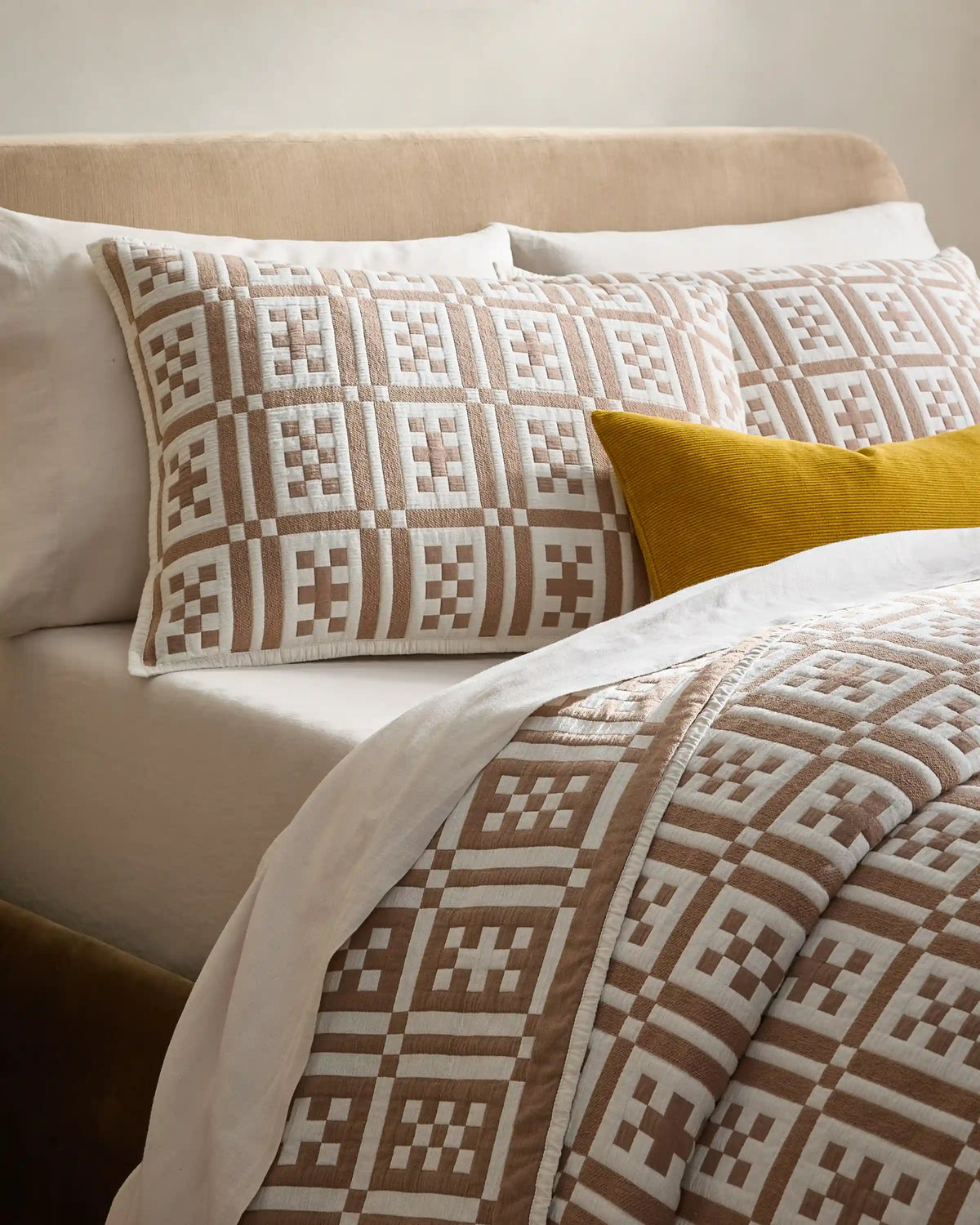 Organic Cotton Jacquard Geo Sham Set