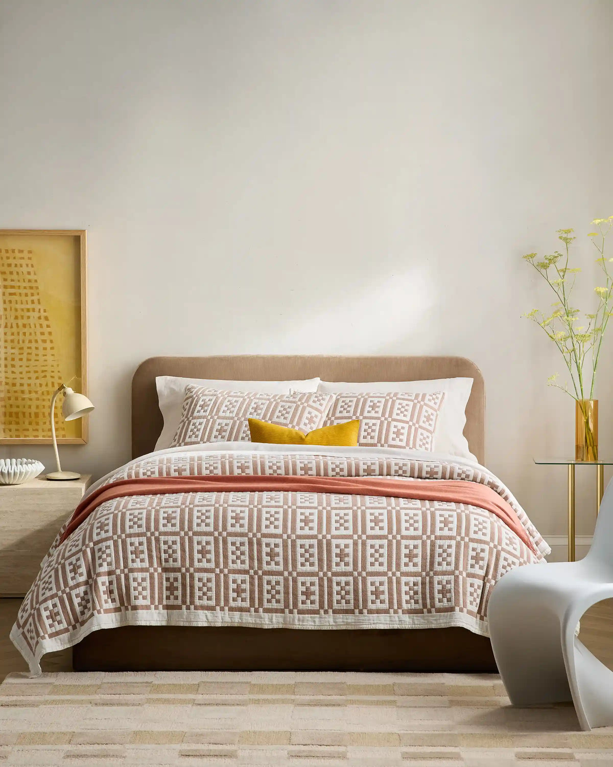 Organic Cotton Jacquard Geo Sham Set