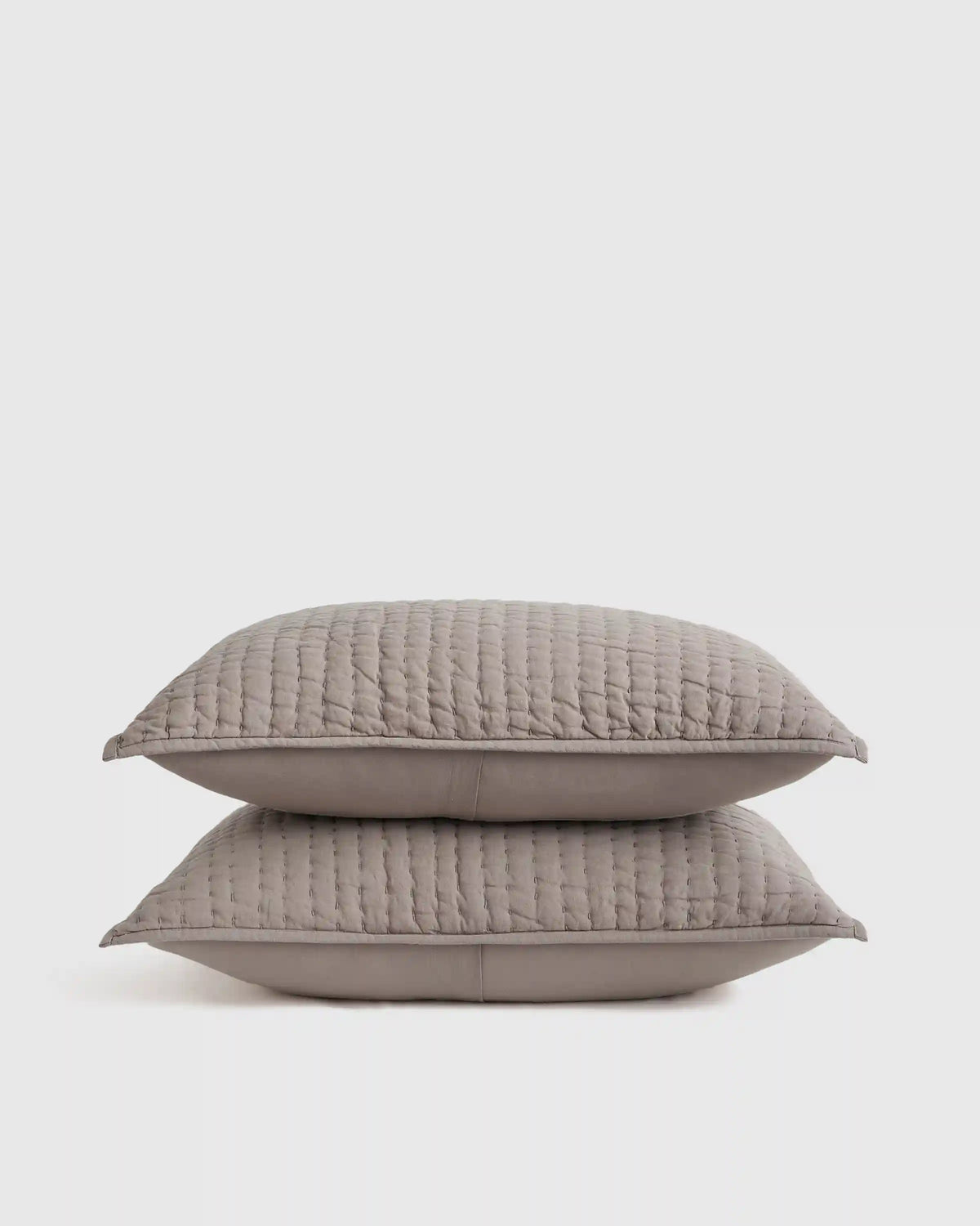 European Linen Cotton Stitch Sham Set