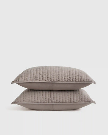 European Linen Cotton Stitch Sham Set
