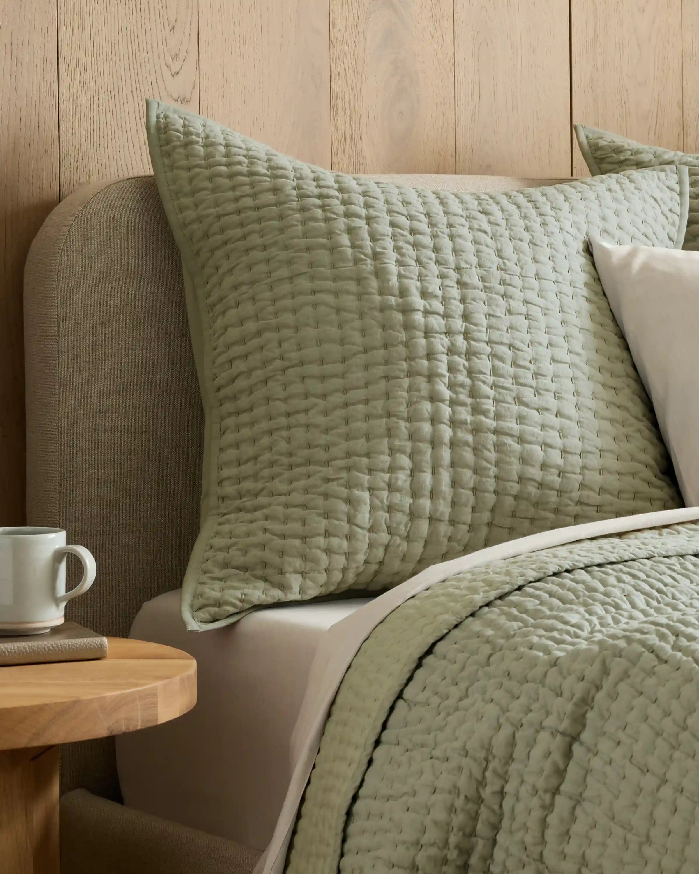 European Linen Cotton Stitch Quilt Set