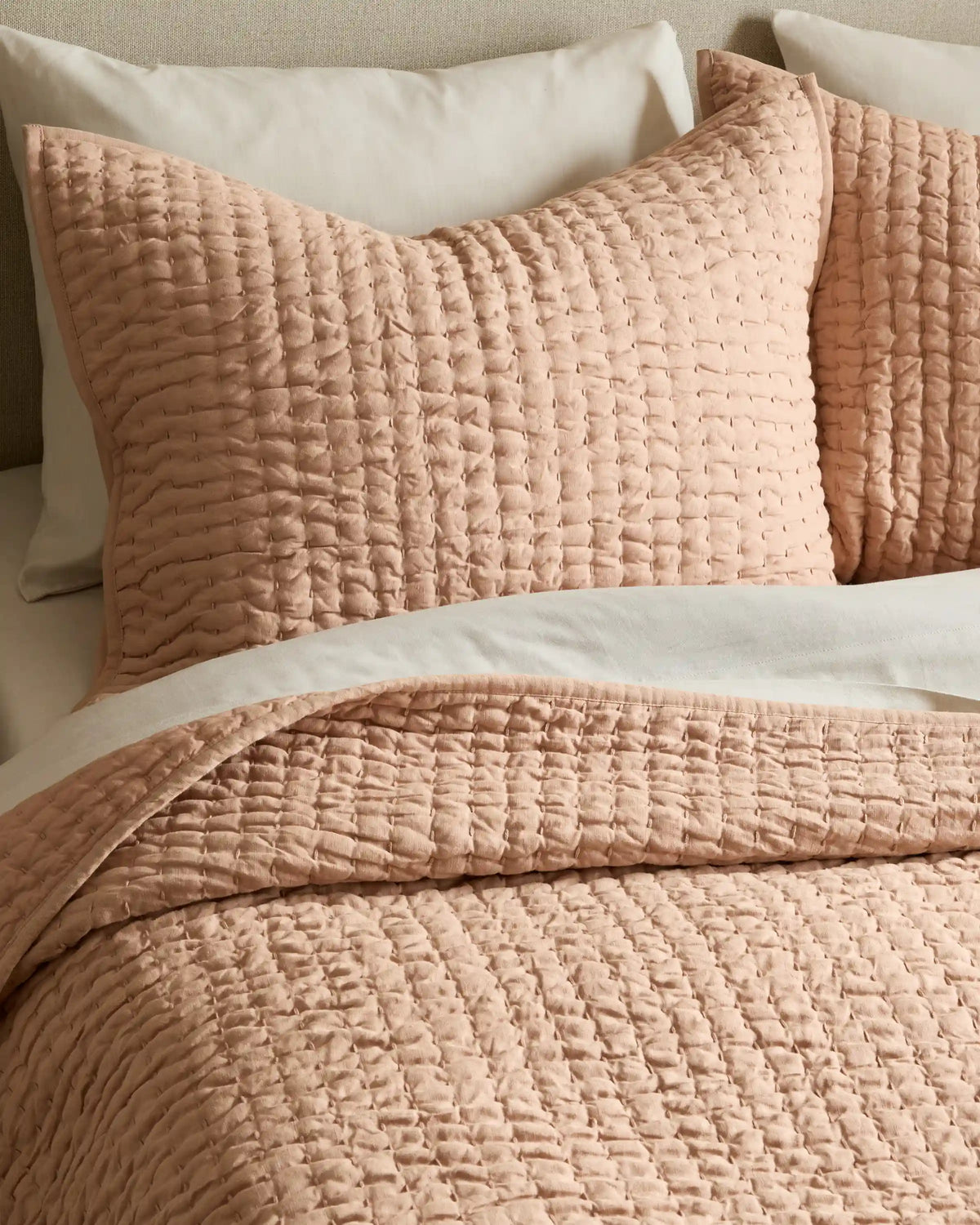 European Linen Cotton Stitch Quilt Set