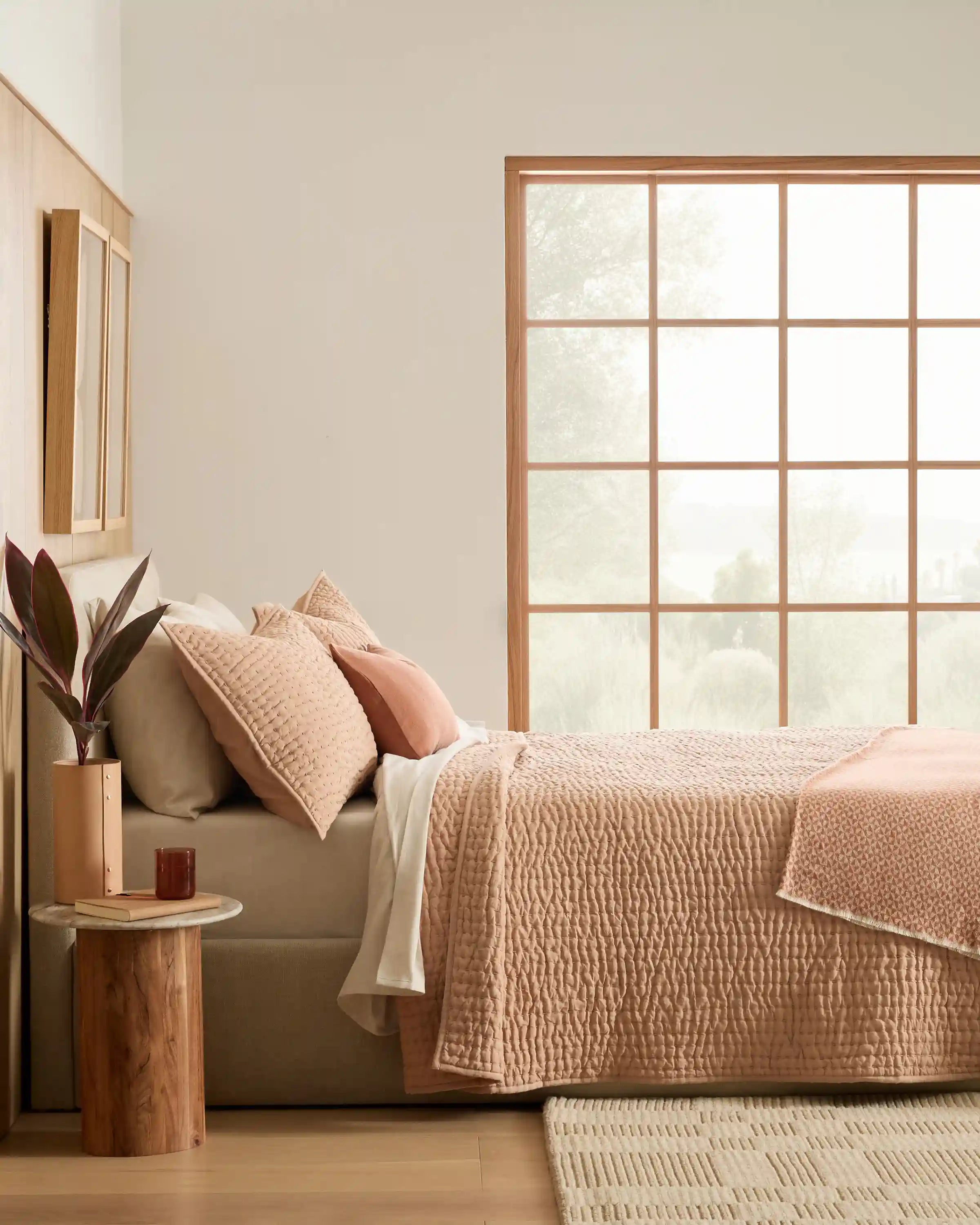 European Linen Cotton Stitch Quilt Set
