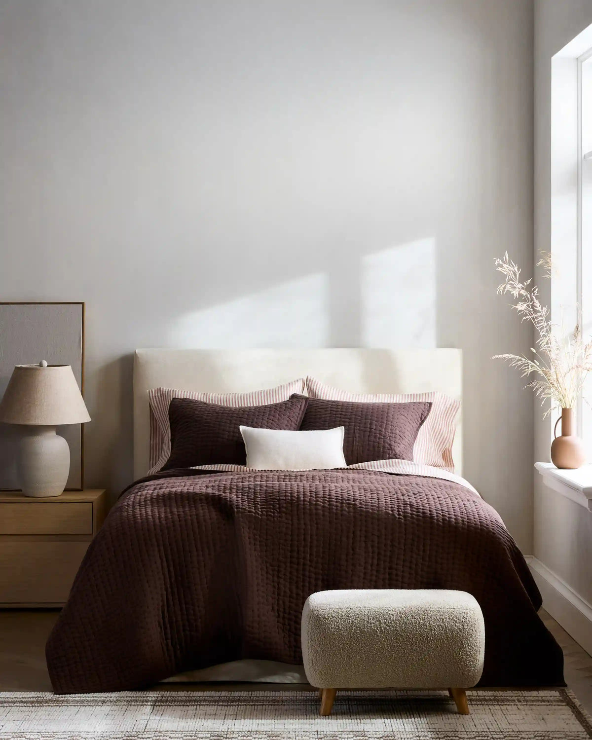 European Linen Cotton Stitch Quilt Set