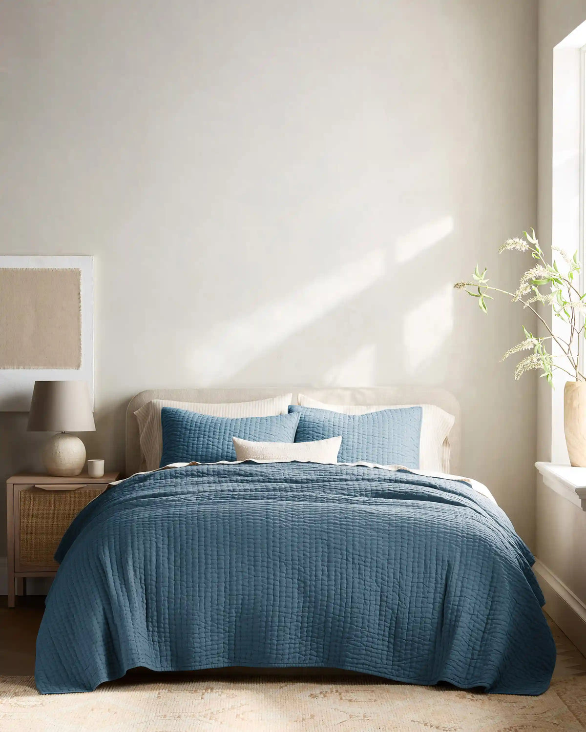 European Linen Cotton Stitch Quilt