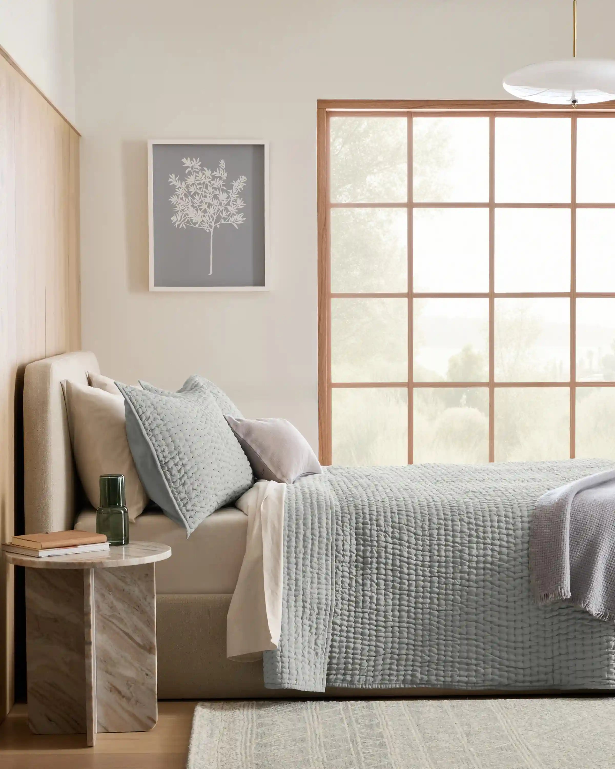 European Linen Cotton Stitch Quilt Set