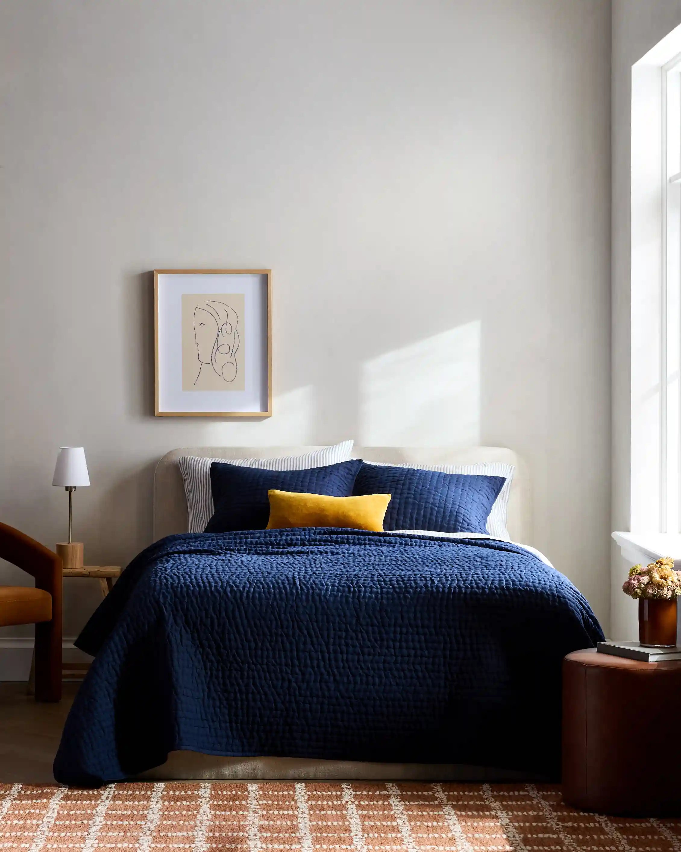 European Linen Cotton Stitch Sham Set