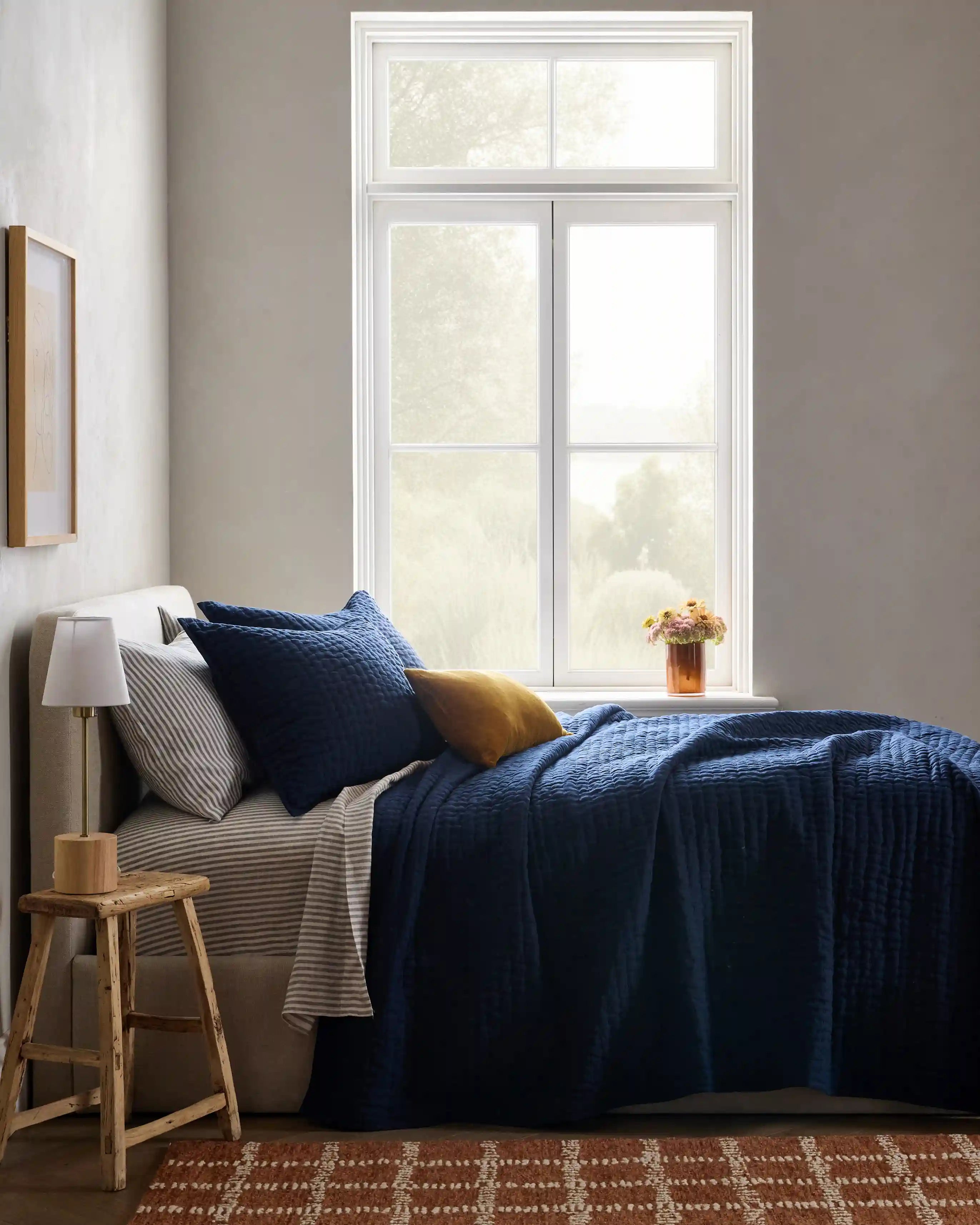 European Linen Cotton Stitch Quilt
