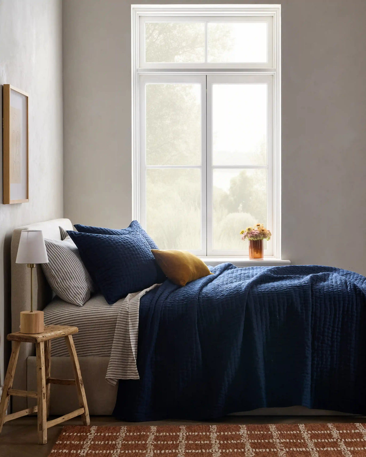European Linen Cotton Stitch Quilt Set