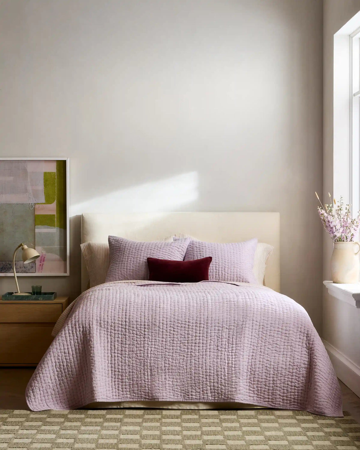 European Linen Cotton Stitch Quilt
