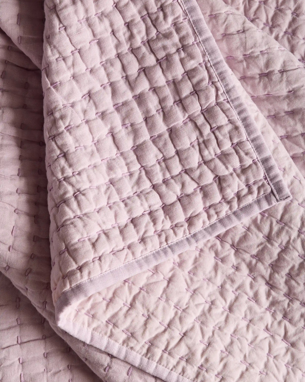 European Linen Cotton Stitch Quilt Set
