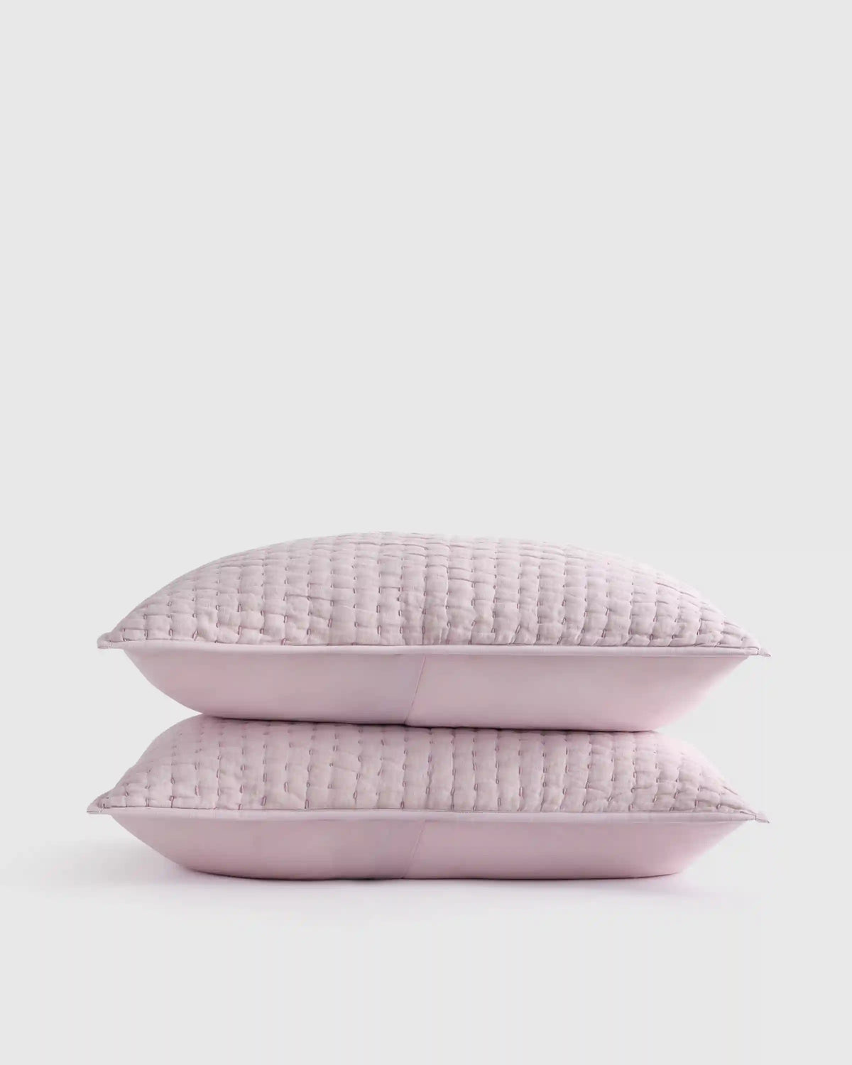 European Linen Cotton Stitch Sham Set