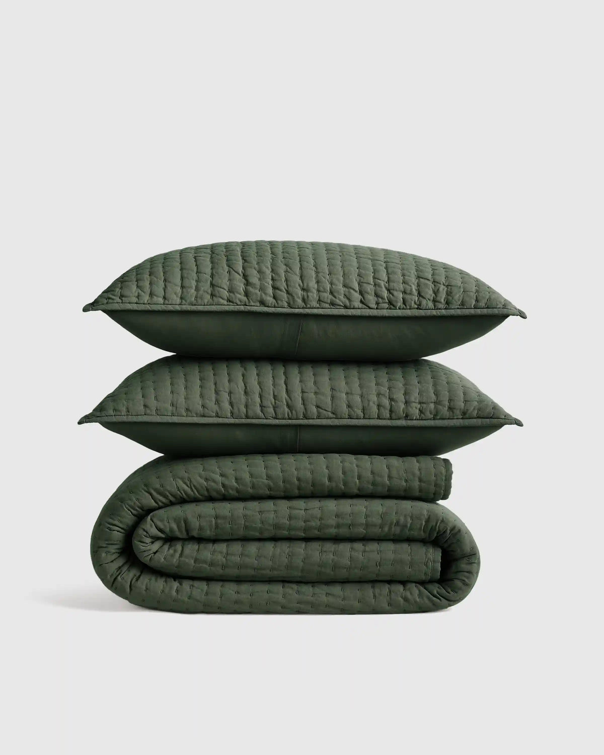 European Linen Cotton Stitch Quilt Set